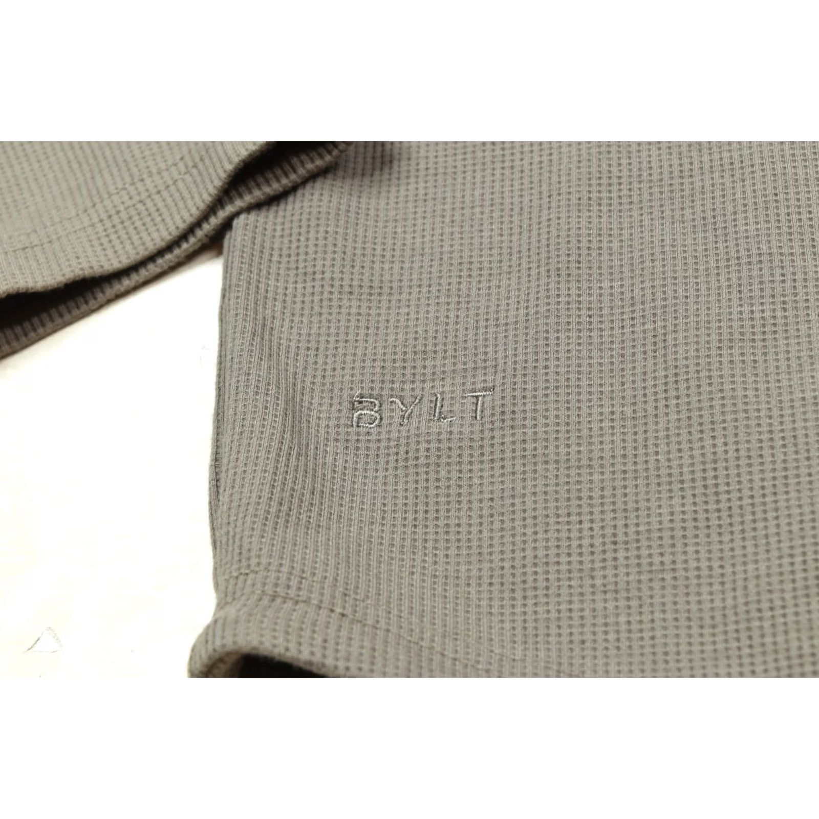 Olive BYLT Shirt Mens 2XL Olive Thermal Drop Cut Long Sleeve Pullover Athletic Fit Size US XXL / EU 58 / 5 - 6 Thumbnail