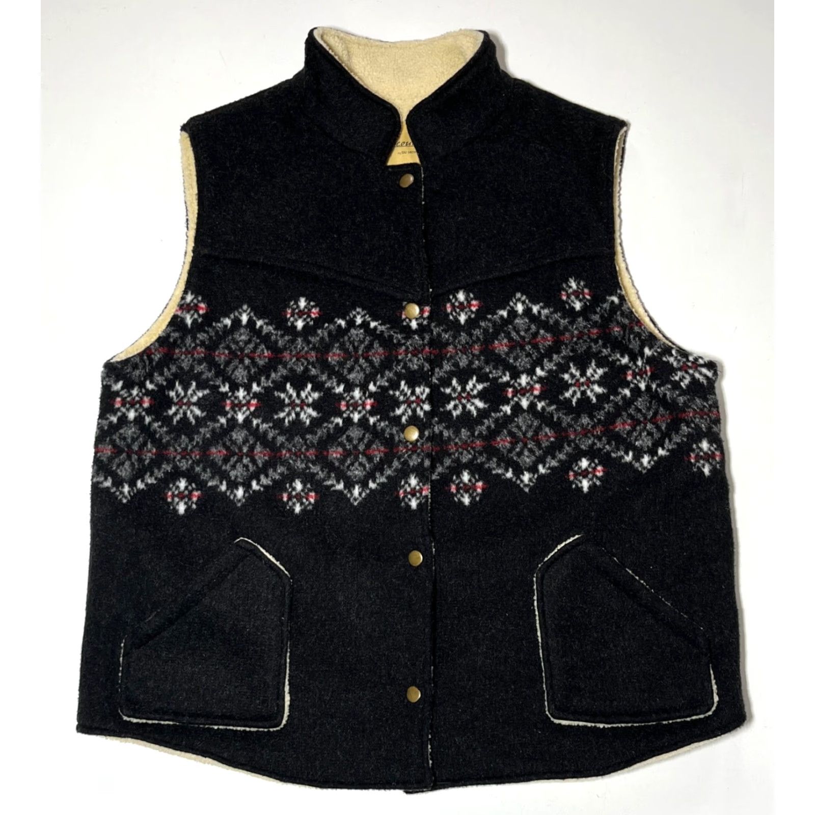 Vintage VINTAGE Upcountry Shirt Women's Vest XL Black Snap-On Pockets Outdoor 90s Mens Womens Girls Size XL / US 12-14 / IT 48-50 - 3 Thumbnail