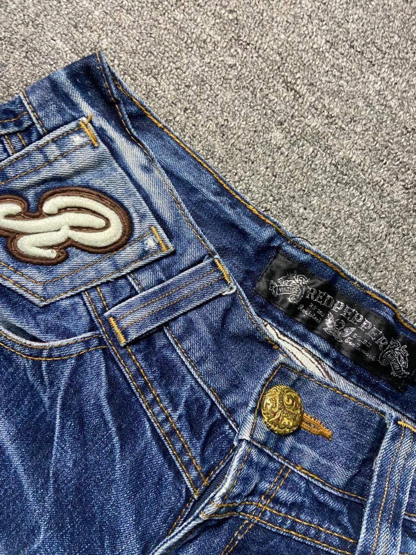 Japanese Brand 🔥Vintage RED PEPPER Distressed Denim Jeans🔥 (136) Size US 34 / EU 50 - 11 Thumbnail