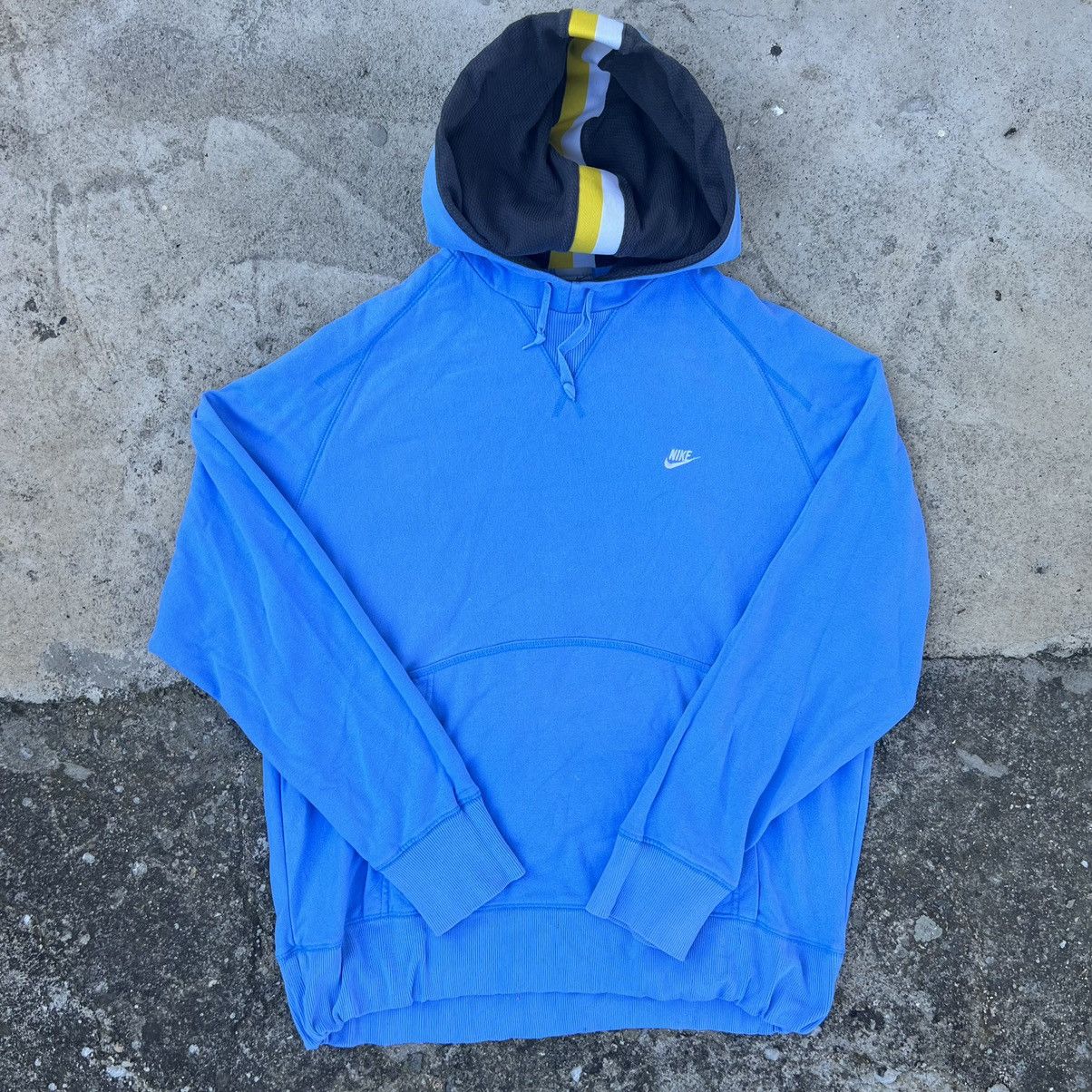 Nike × Vintage Nike Baby Blue Air Force Hoodie Swoosh Size US L / EU 52-54 / 3 - 1 Thumbnail