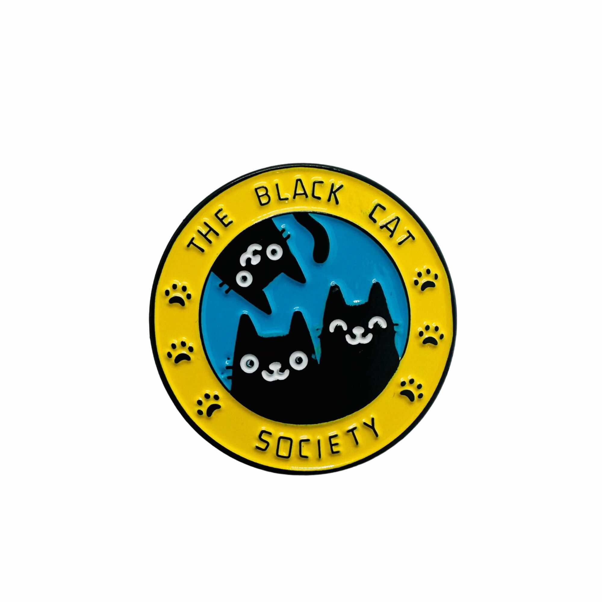 Other ⭐Pin Lapel Brooch Black Cat Society Cartoon Yellow Animal Ca Size ONE SIZE - 7 Thumbnail
