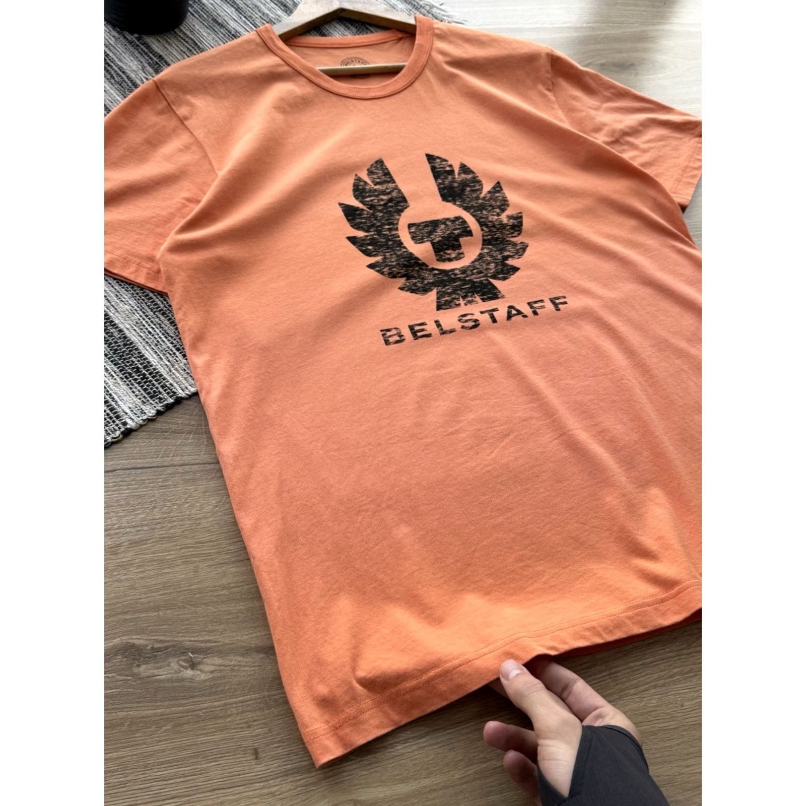 Belstaff VINTAGE Belstaff HEX PHOENIX HEAVYWEIGHT COTTON T-SHIRT Mens Orange L Shirt 90s Size US L / EU 52-54 / 3 - 5 Thumbnail