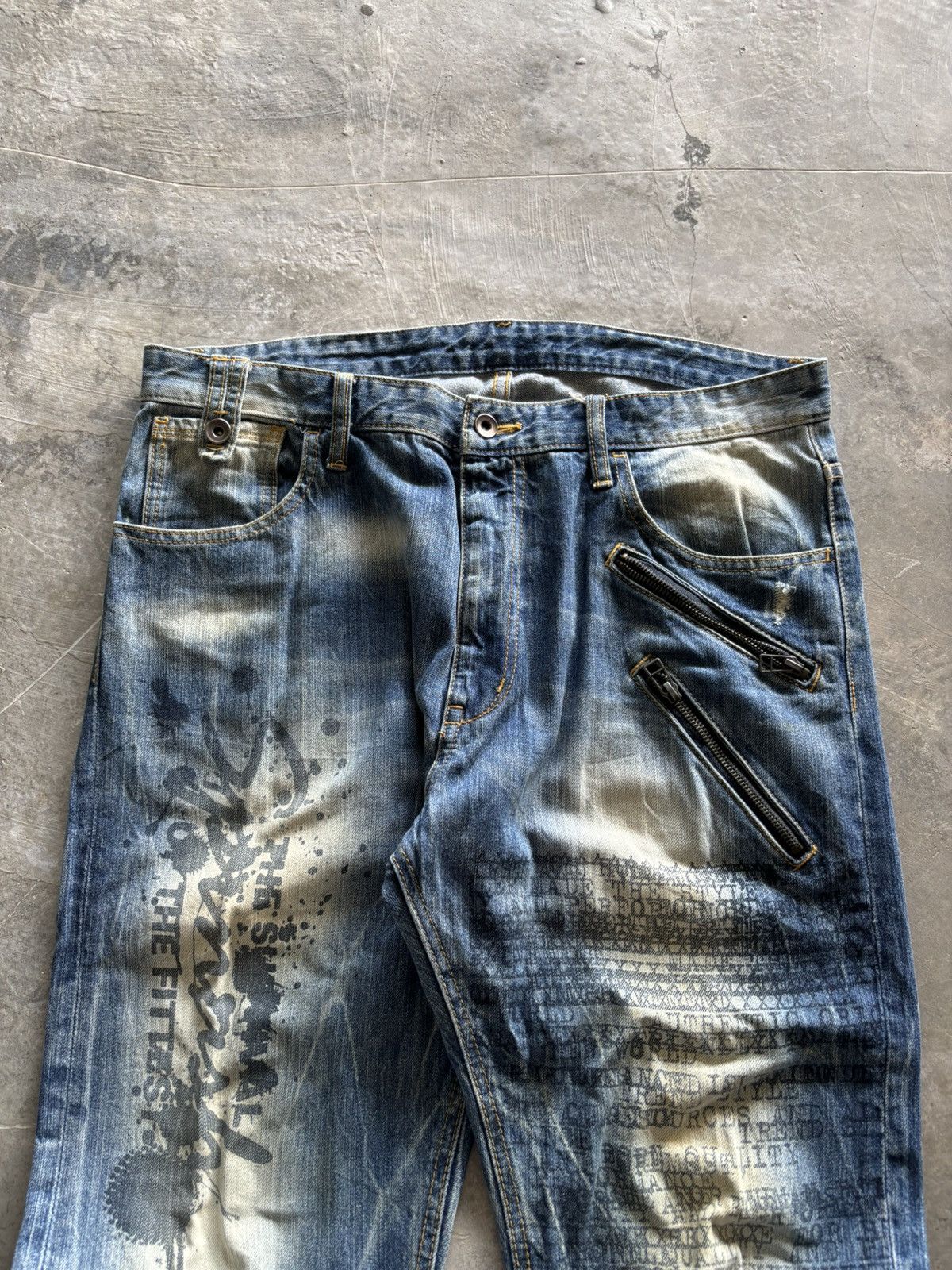 Hysteric Glamour RUSTY WASHED spinash poem skull punk grunge cropped style Size US 37 - 2 Thumbnail