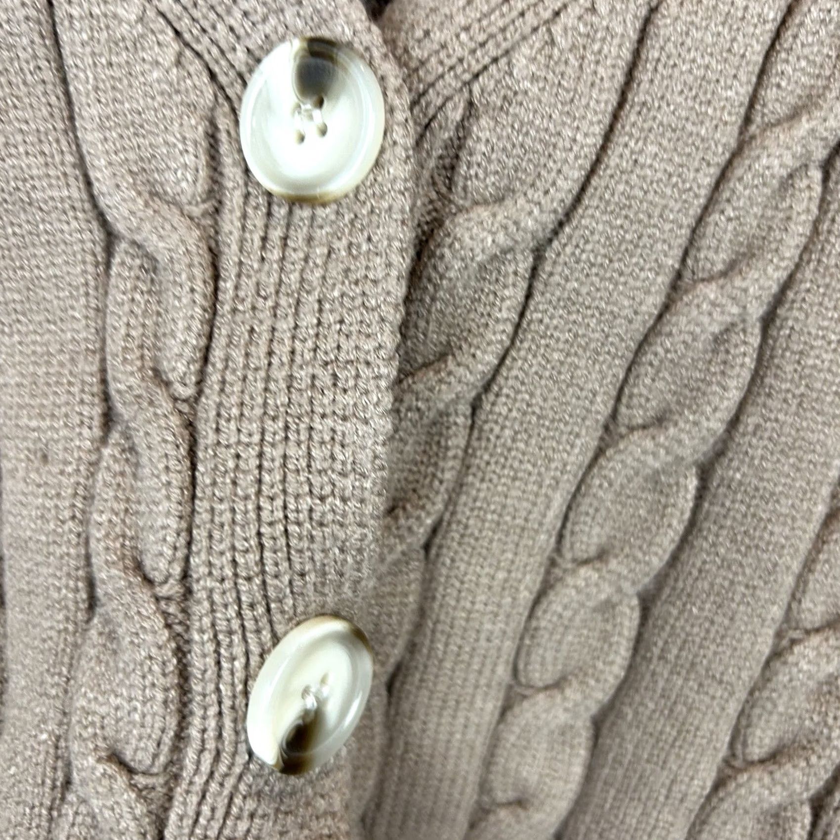 Vintage Altar'd State Cardigan Sweater Womens Small Beige V-Neck Cable-Knit Size S / US 4 / IT 40 - 6 Thumbnail