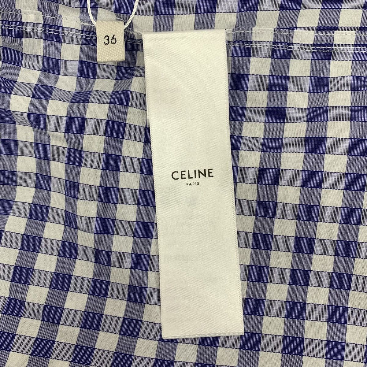 Celine Celine Plaid Triomphe Embroidered Long Sleeve Shirt K26WX Size S / US 4 / IT 40 - 7 Thumbnail