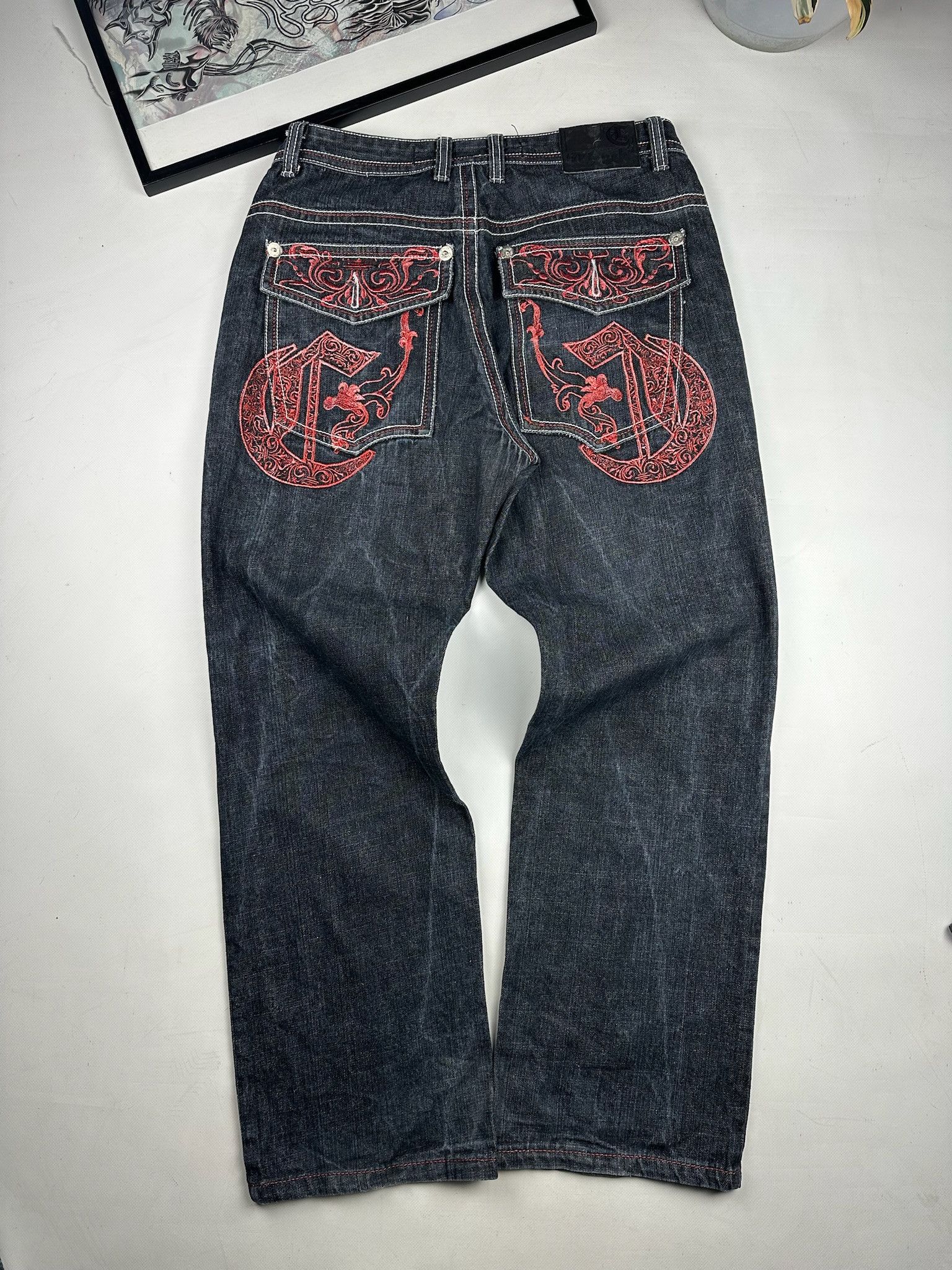 JNCO Y2K rap Baggy Clench Jesse pinkman SouthPole style Jeans Size US 34 / EU 50 - 2 Thumbnail