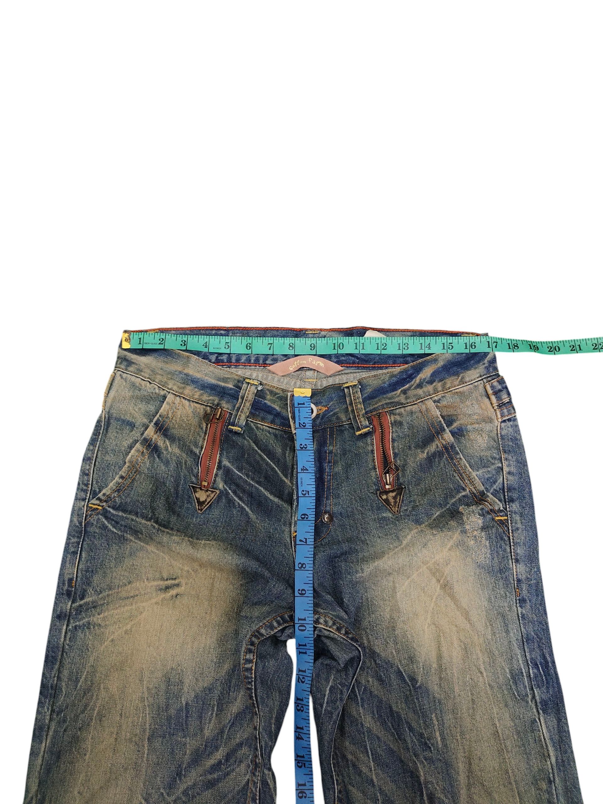 Tornado Mart Japanese Brand Cotton Farm Jeans - Clawmark Distress Rusty Size US 33 - 16 Thumbnail