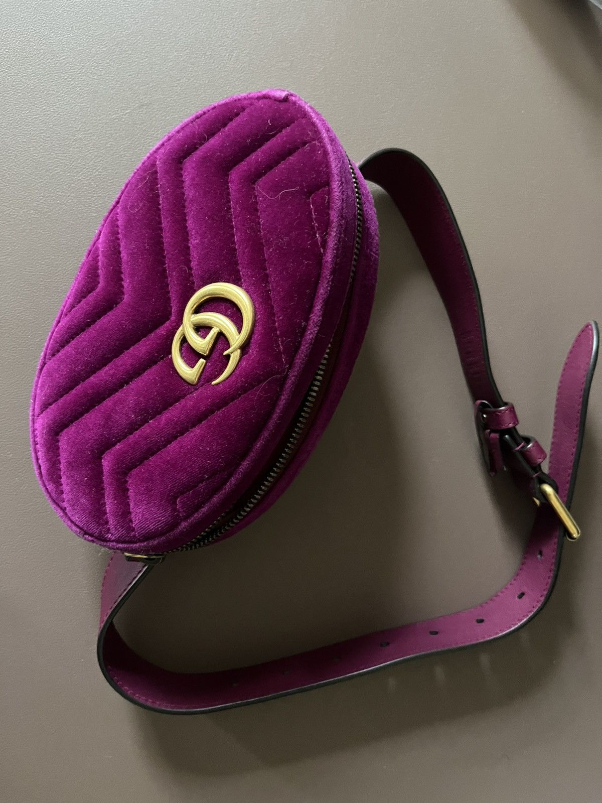 Gucci marmont purple velvet hotsell