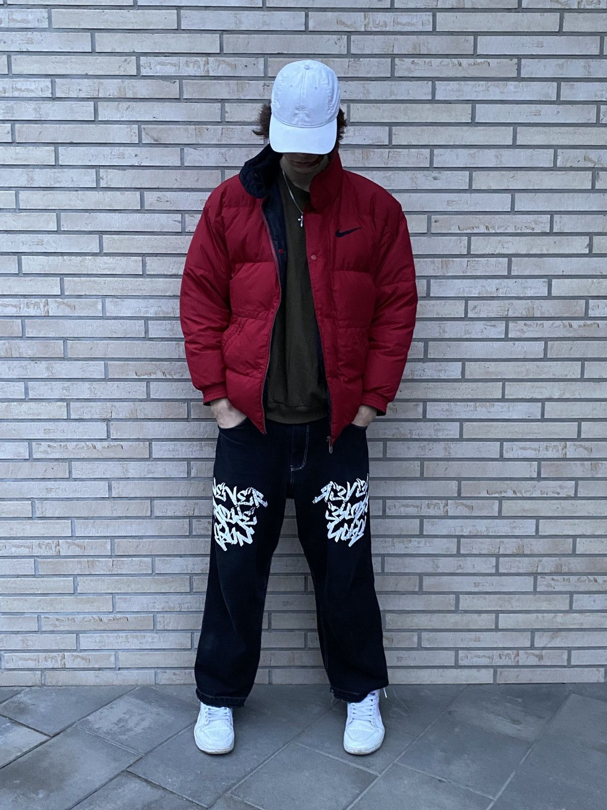 Nike × Vintage Very Rare 90s Nike Vintage Nylon Puffer Jakcet Size US L / EU 52-54 / 3 - 1 Thumbnail