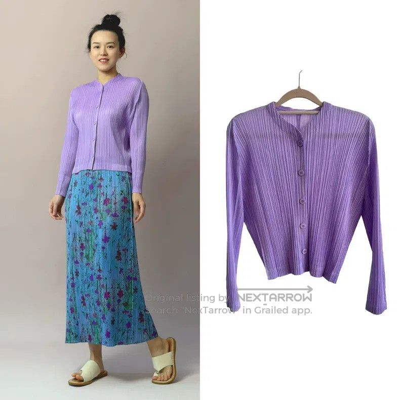 Issey Miyake Issey Miyake size:4 Purple Cardigan Size M / US 6-8 / IT 42-44 - 1 Thumbnail