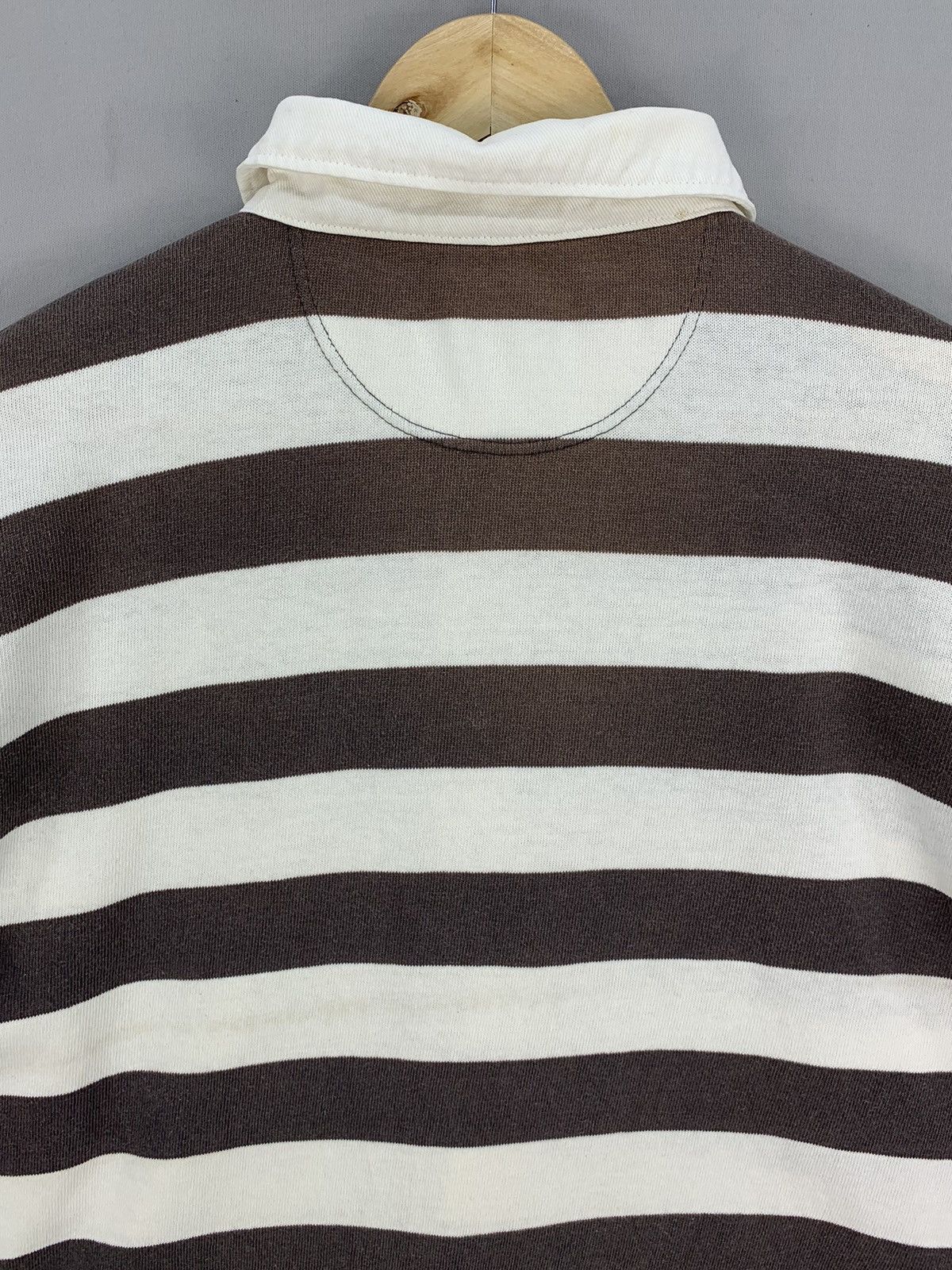 NFL Vintage 90s Stripe Long Sleeve Rugby Polo Shirt Size US XXL / EU 58 / 5 - 14 Thumbnail