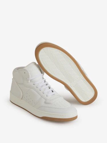 Saint Laurent Paris o1bcso1str1124 Sl/80 Mid Top Sneakers in White Size US 9 / IT 39 - 4 Thumbnail