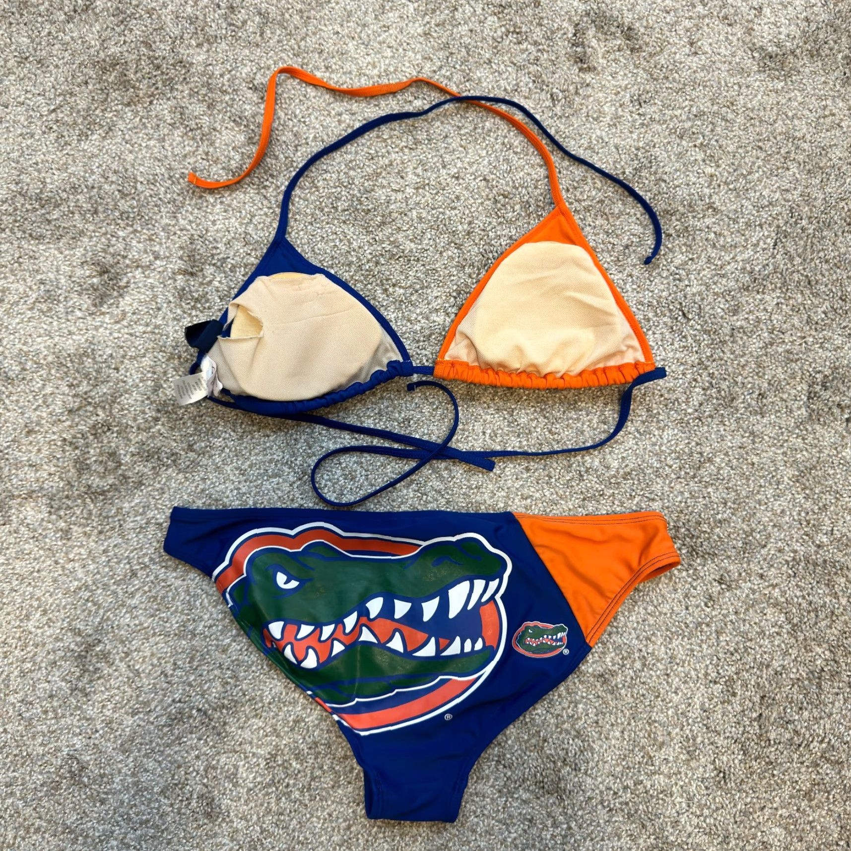 Vintage VINTAGE University of Florida Gators Bikini Swimsuit 2 Piece Womens S M Blue College Sports University Top Halter Bikini Bottom Size S / US 4 / IT 40 - 2 Thumbnail