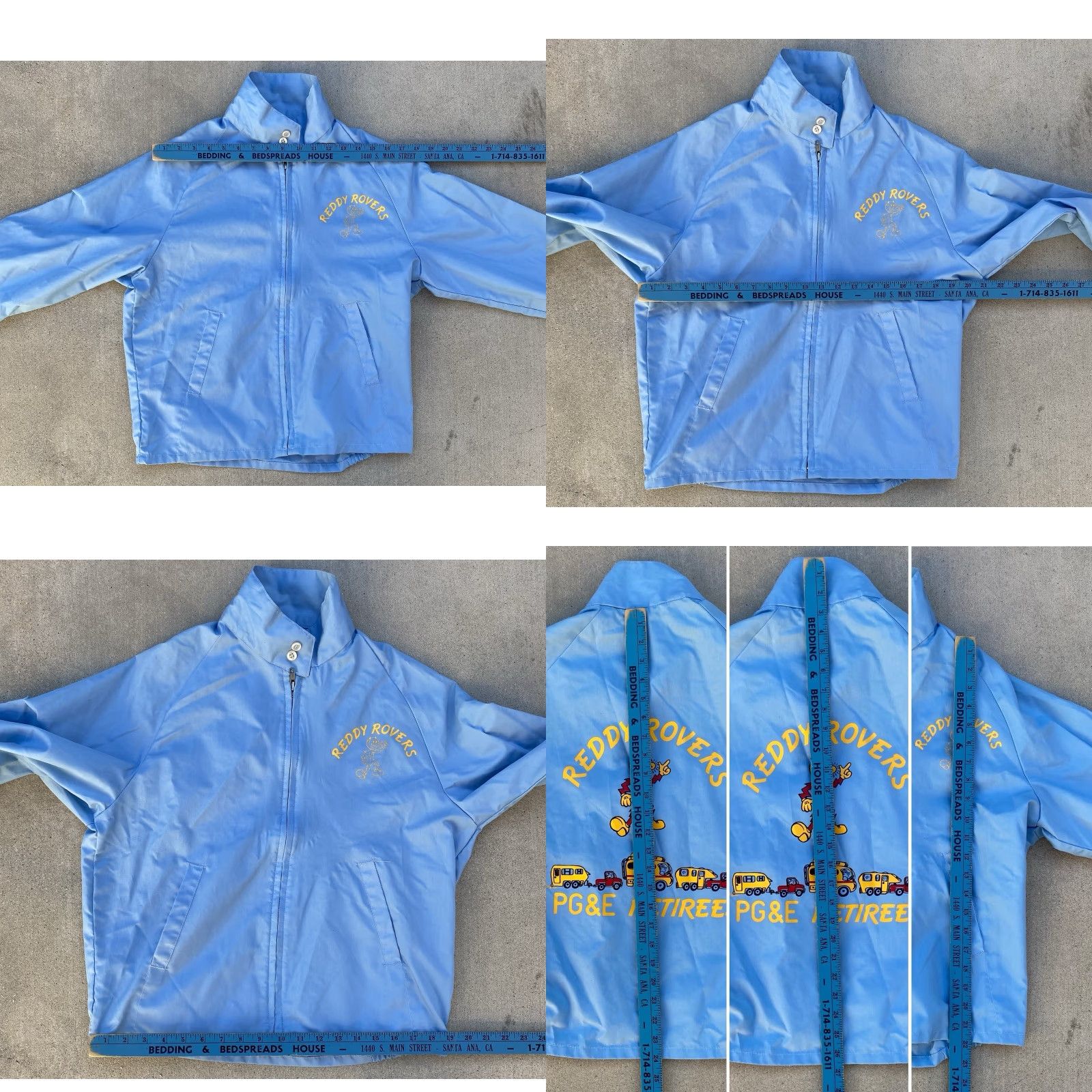 Vintage VINTAGE Auburn PGE Retirees Jacket Men M Blue Cotton Blend Windbreaker 65% polyester 35% cotton Reddy Kilowatt Reddy Rovers Size M Medium Size US M / EU 48-50 / 2 - 11 Thumbnail