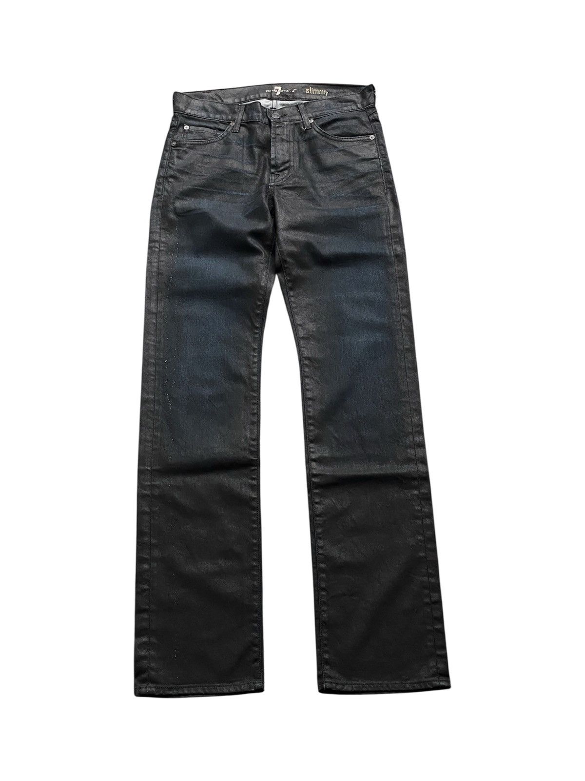 WAXED STUDDED SKULL 7 FOR ALL MANKIND DENIM