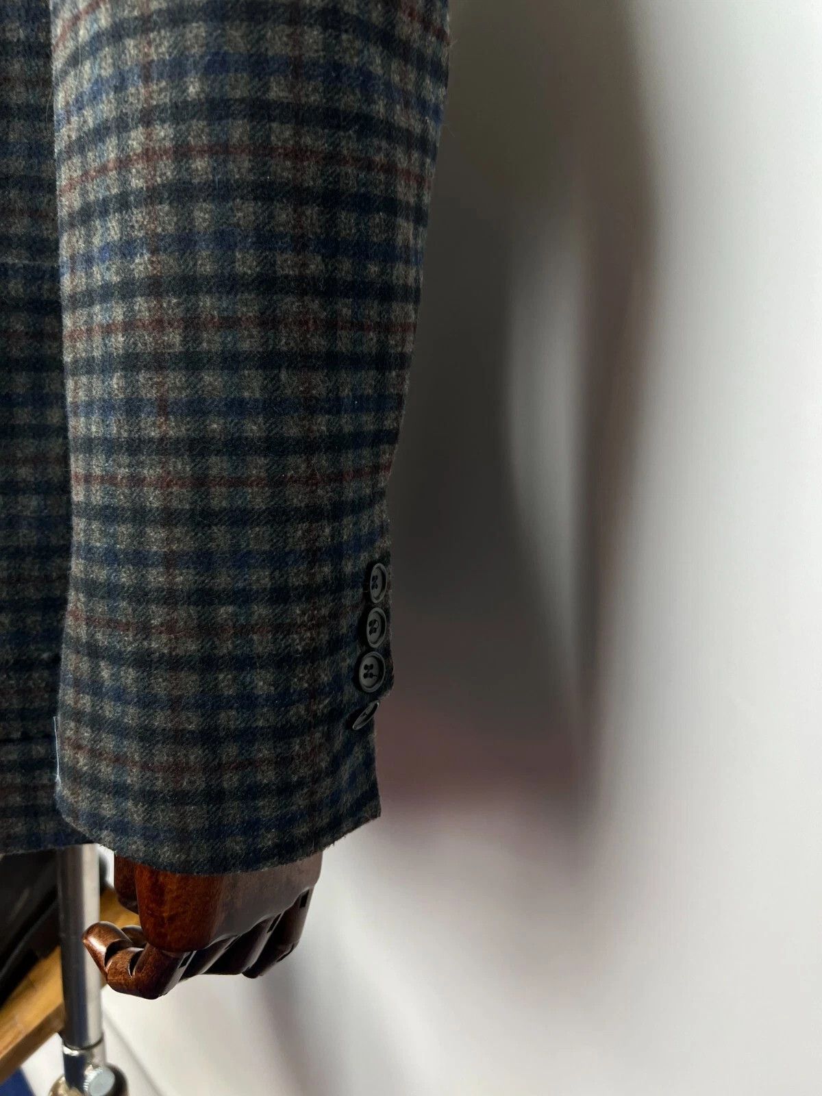 Other Linea Sartoriale Milano Plaid Multicolor Half Lined Blazer Size 46R - 6 Thumbnail