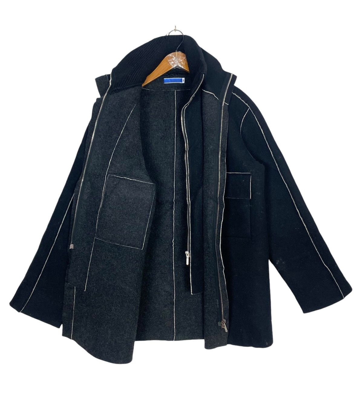 Number (N)ine Vtg 90’s NUMBER (N)INE Wool Coat Blue Tag Made in Japan Size US M / EU 48-50 / 2 - 3 Thumbnail