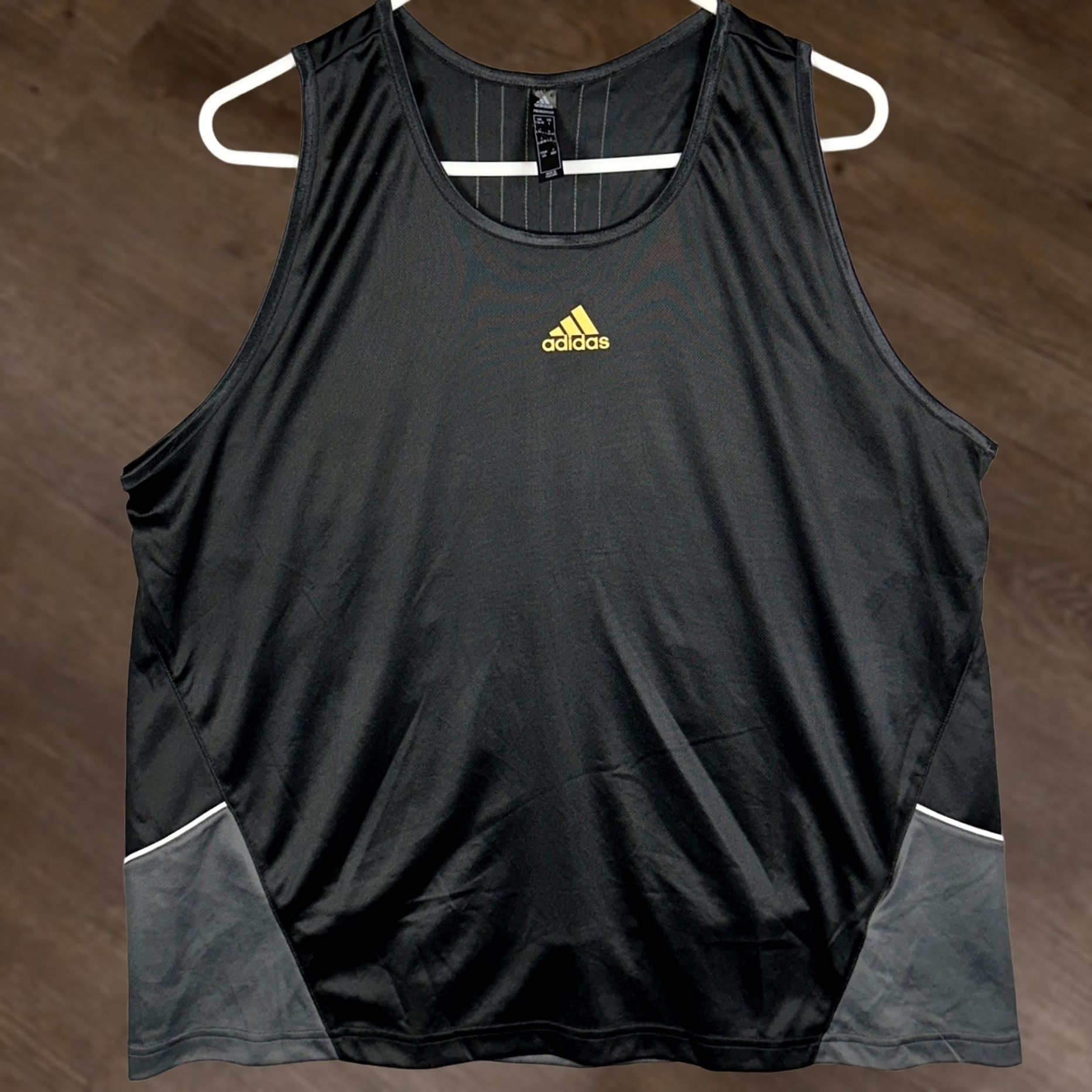 Adidas Adidas Shirt Mens Large Black Grey Primegreen Aeroready Basketball Tank Top Size US L / EU 52-54 / 3 - 1 Thumbnail