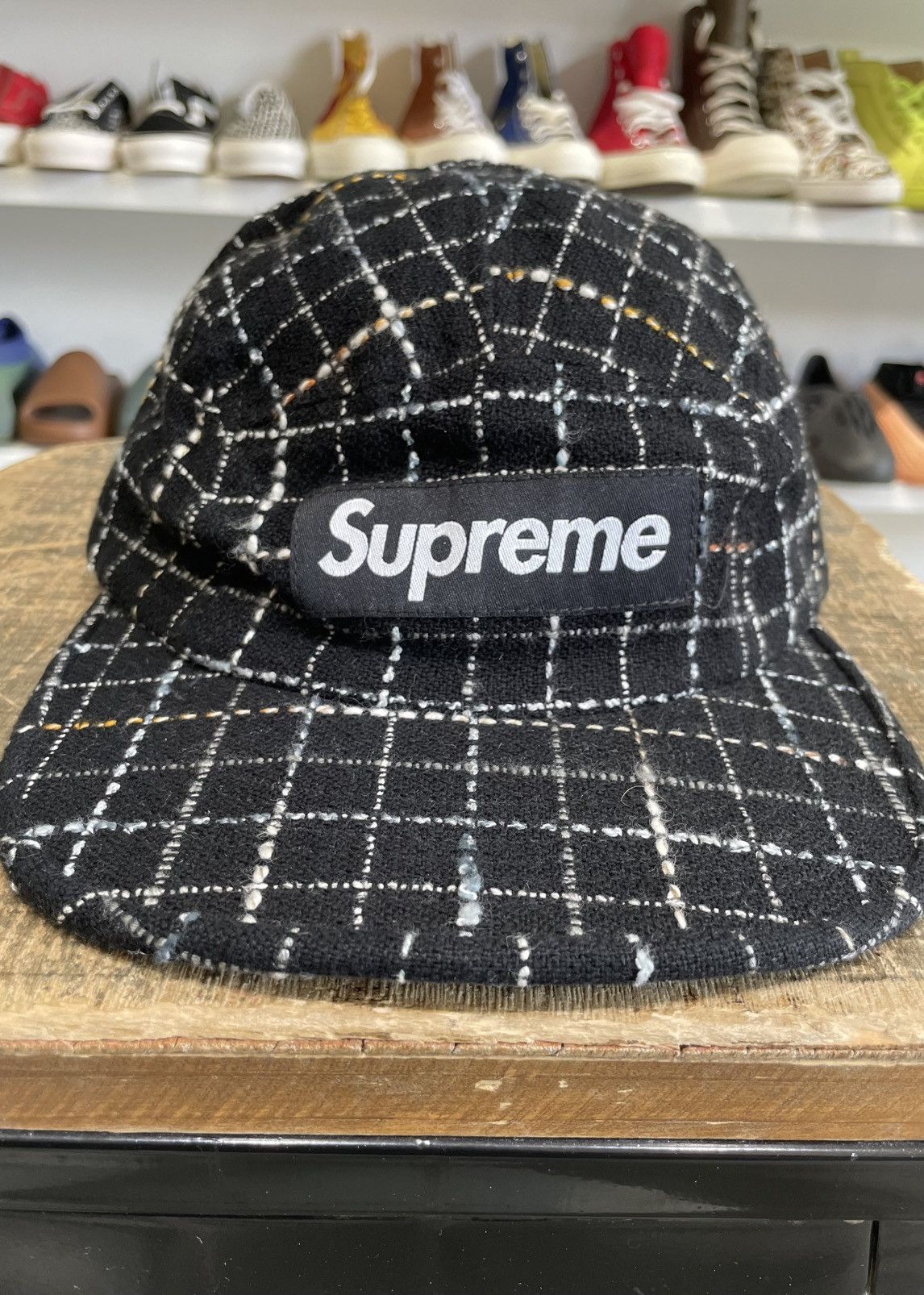 帽子 Supreme AOI Embroidered Camp Cap Black Supreme AOI Embroidered Camp Cap (SS25) - $68
