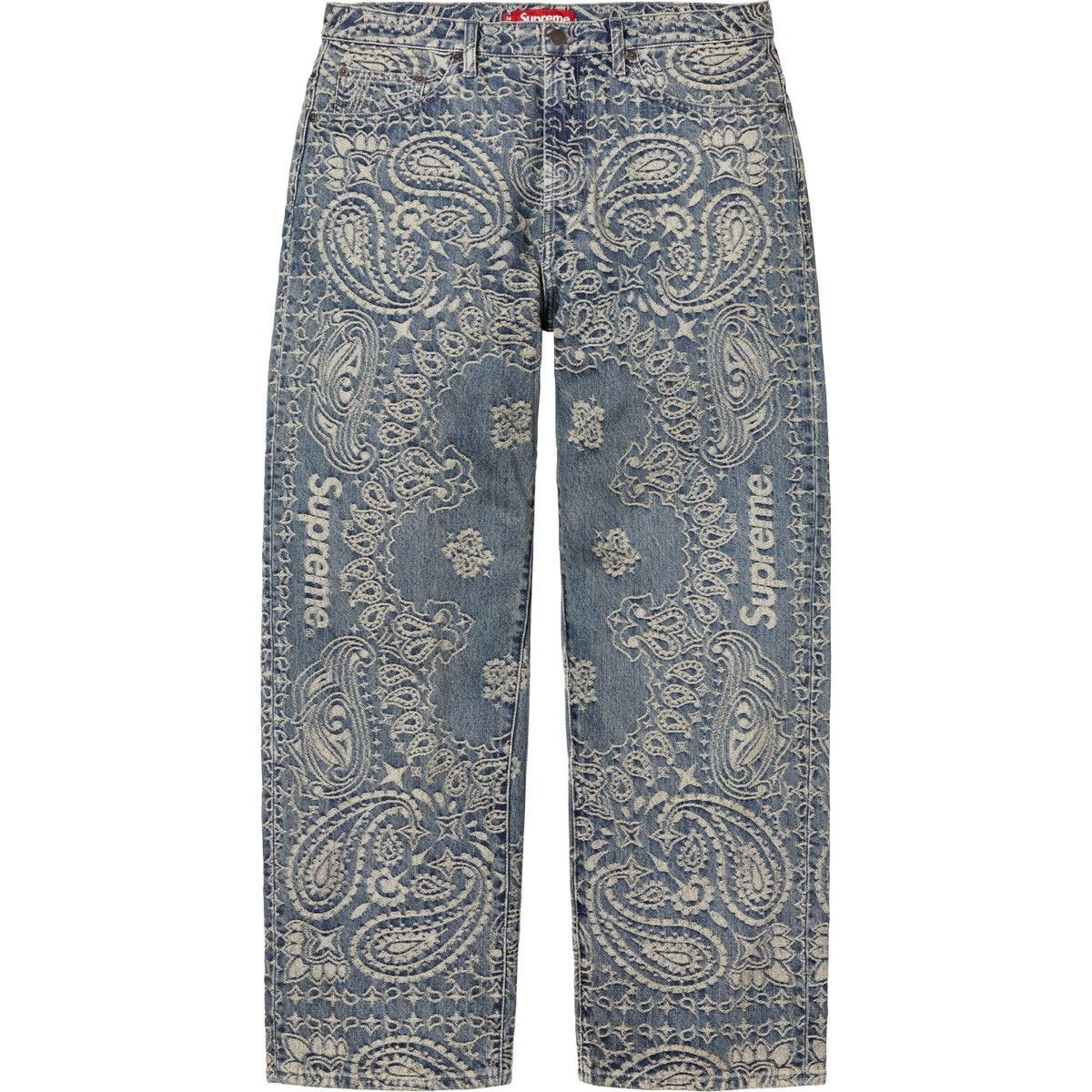 Supreme Supreme Bandana Jacquard Denim Pants Size US 32 / EU 48 - 1 Thumbnail