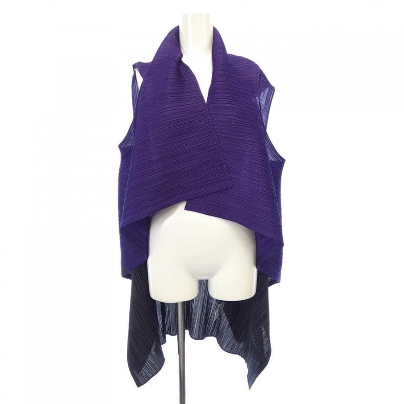 Issey Miyake Issey Miyake Purple shawl vest Size M / US 6-8 / IT 42-44 - 1 Thumbnail