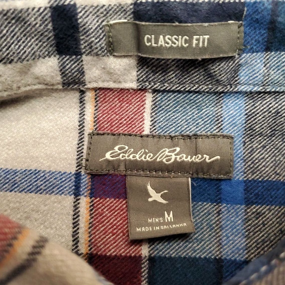 Eddie Bauer Eddie Bauer Shirt Mens M Blue Plaid 100% Cotton Flannel Outdoor Cabin Woods Shirt Size US M / EU 48-50 / 2 - 4 Thumbnail