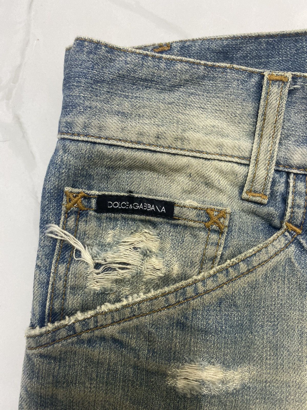 Dolce & Gabbana Dolce & Gabbana Mud Wash Distressed Denim Size US 34 / EU 50 - 12 Thumbnail