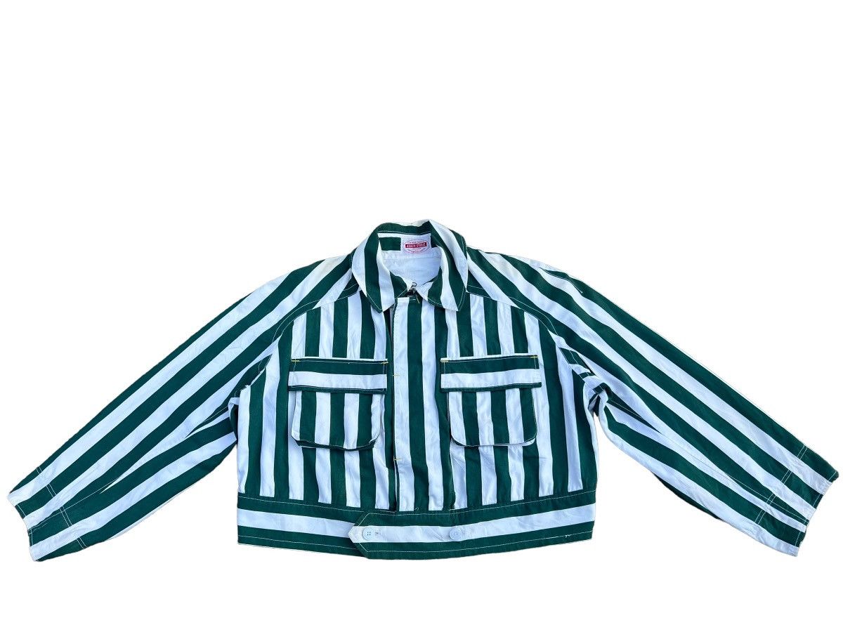 45rpm Vintage 90s 45rpm Japan Border Striped Cropped Jacket Size US XL / EU 56 / 4 - 1 Thumbnail