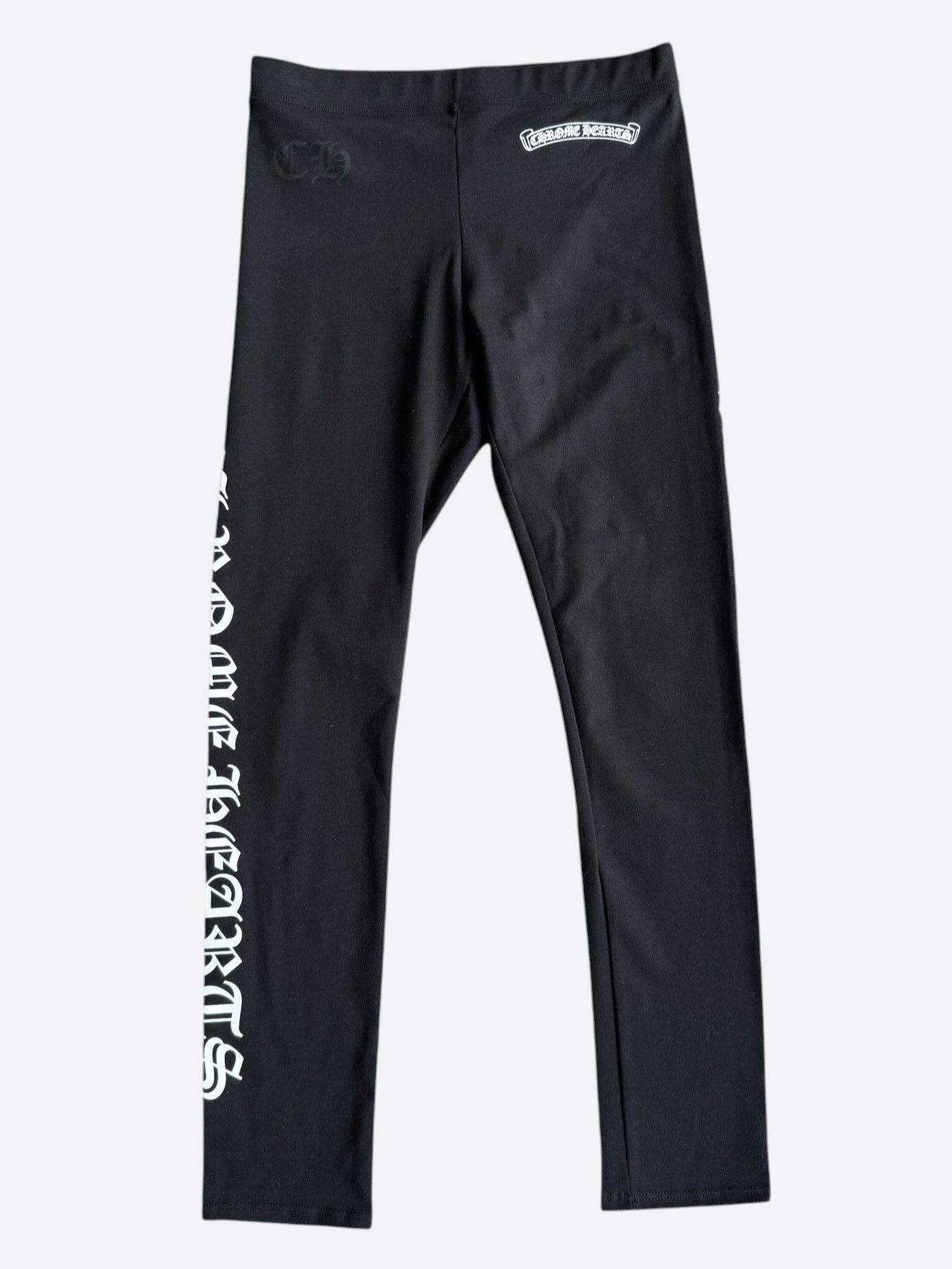 Chrome Hearts Chrome Hearts Black & White Scroll Logo Leggings Size 28" / US 6 / IT 42 - 1 Thumbnail