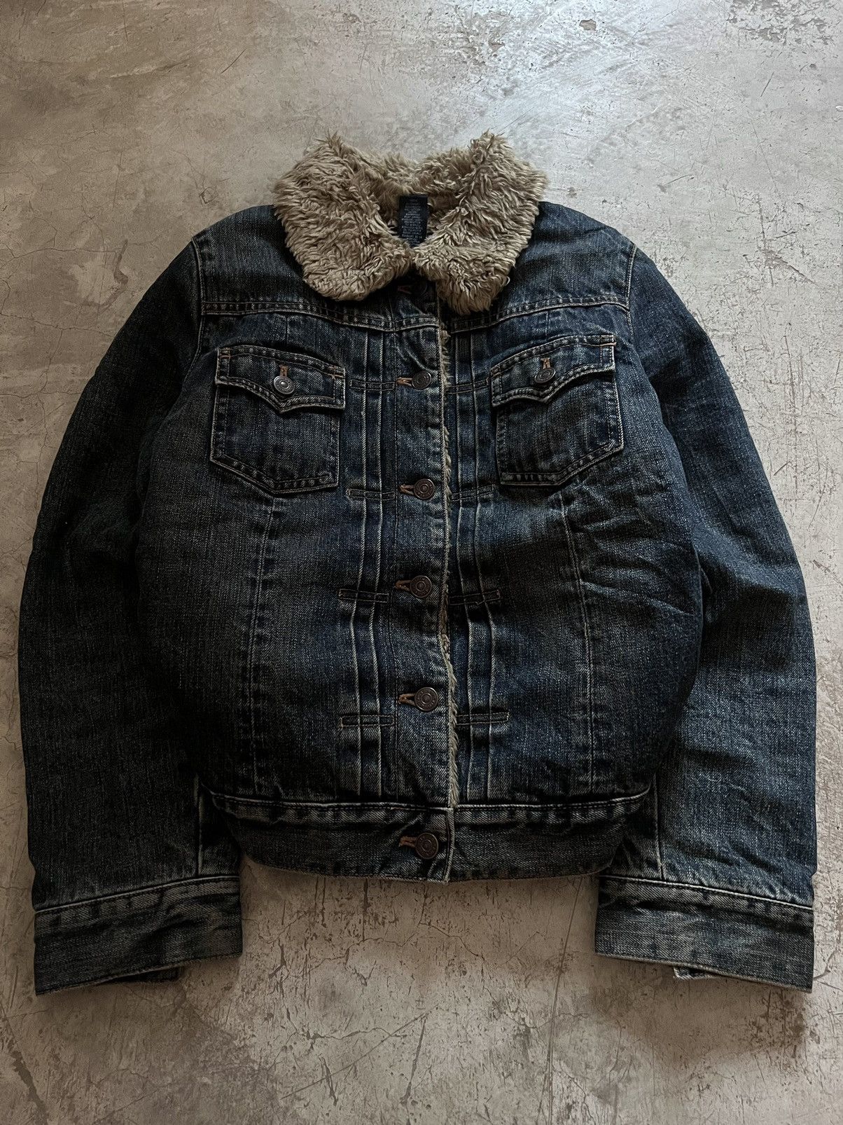 Vintage Ifsixwasnine LGB Styles 2 Pocket Gap Denim Fur Jacket Size US S / EU 44-46 / 1 - 3 Thumbnail