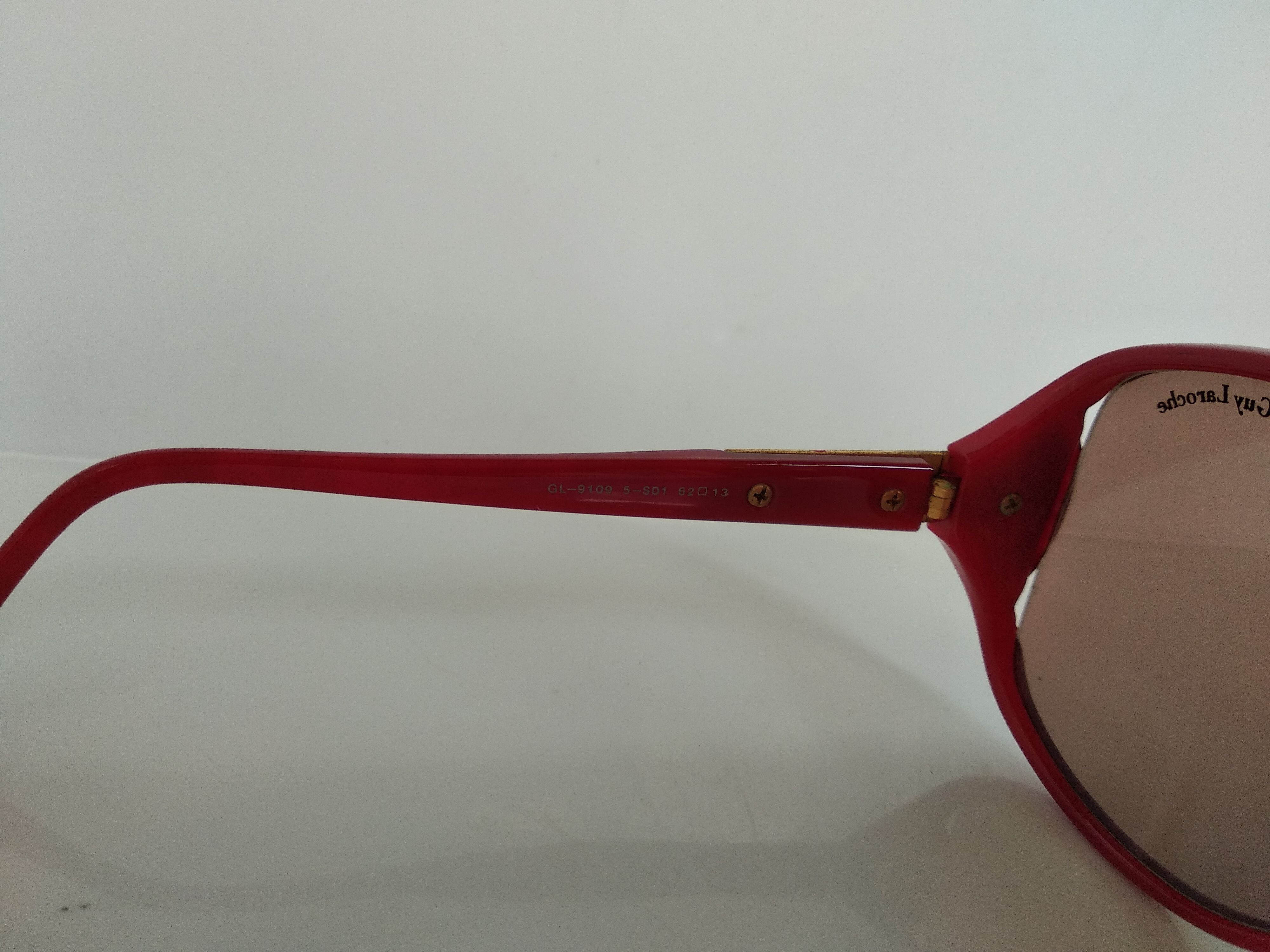 Guy Laroche Vintage Guy Laroche Paris GL-9109 Red Sunglasses Frame Size ONE SIZE - 6 Thumbnail