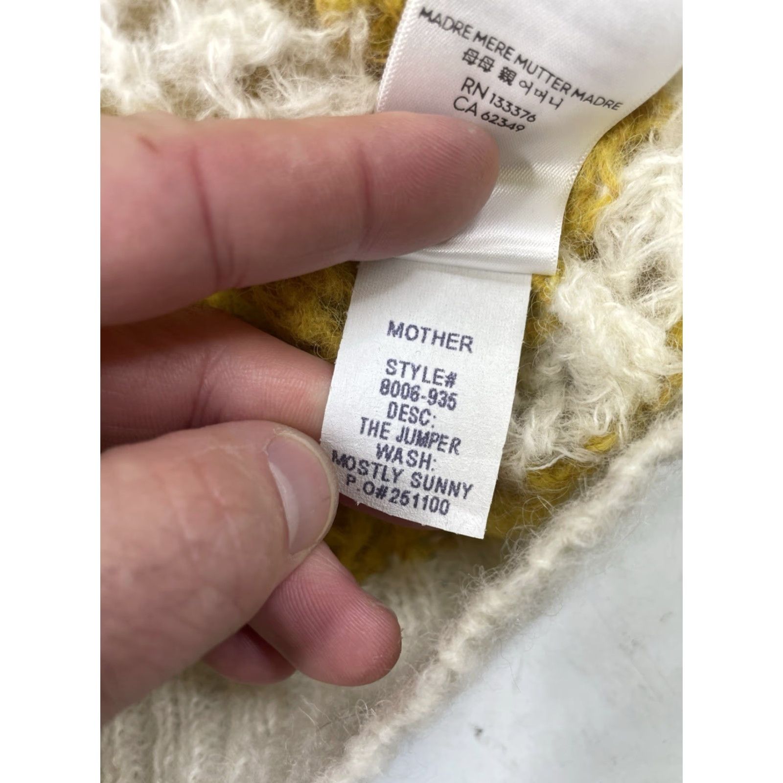 MOTHER Mother Sweatshirt Alpaca Blend Crew Neck Size Small Mostly Sunny The Jumper Size S / US 4 / IT 40 - 7 Thumbnail