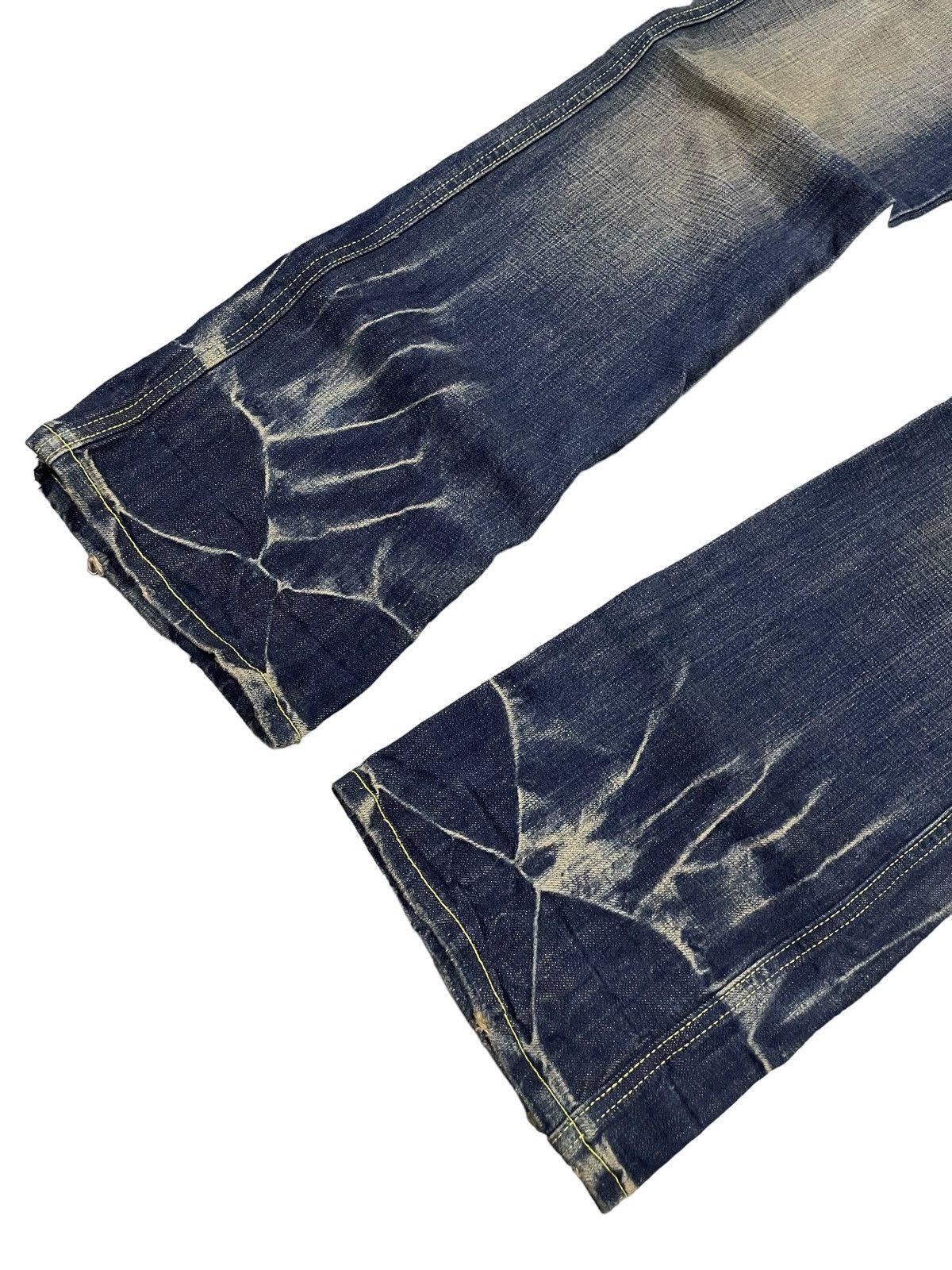 Hysteric Glamour × Japanese Brand × Shellac Back Number Japan Muddy Wash Flared Large Pocket Bush Jeans Size US 31 - 9 Thumbnail