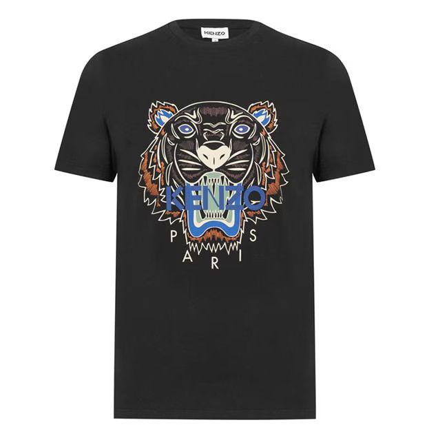 o1g2r1mq0424 Icon Tiger T-Shirts in Black