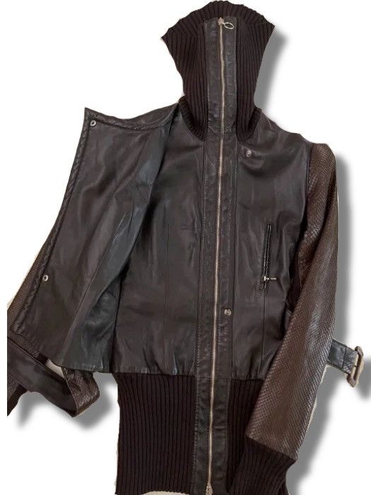 Givenchy FW2003 Givenchy Runway Phyton Leather Jacket Size S / US 4 / IT 40 - 6 Thumbnail
