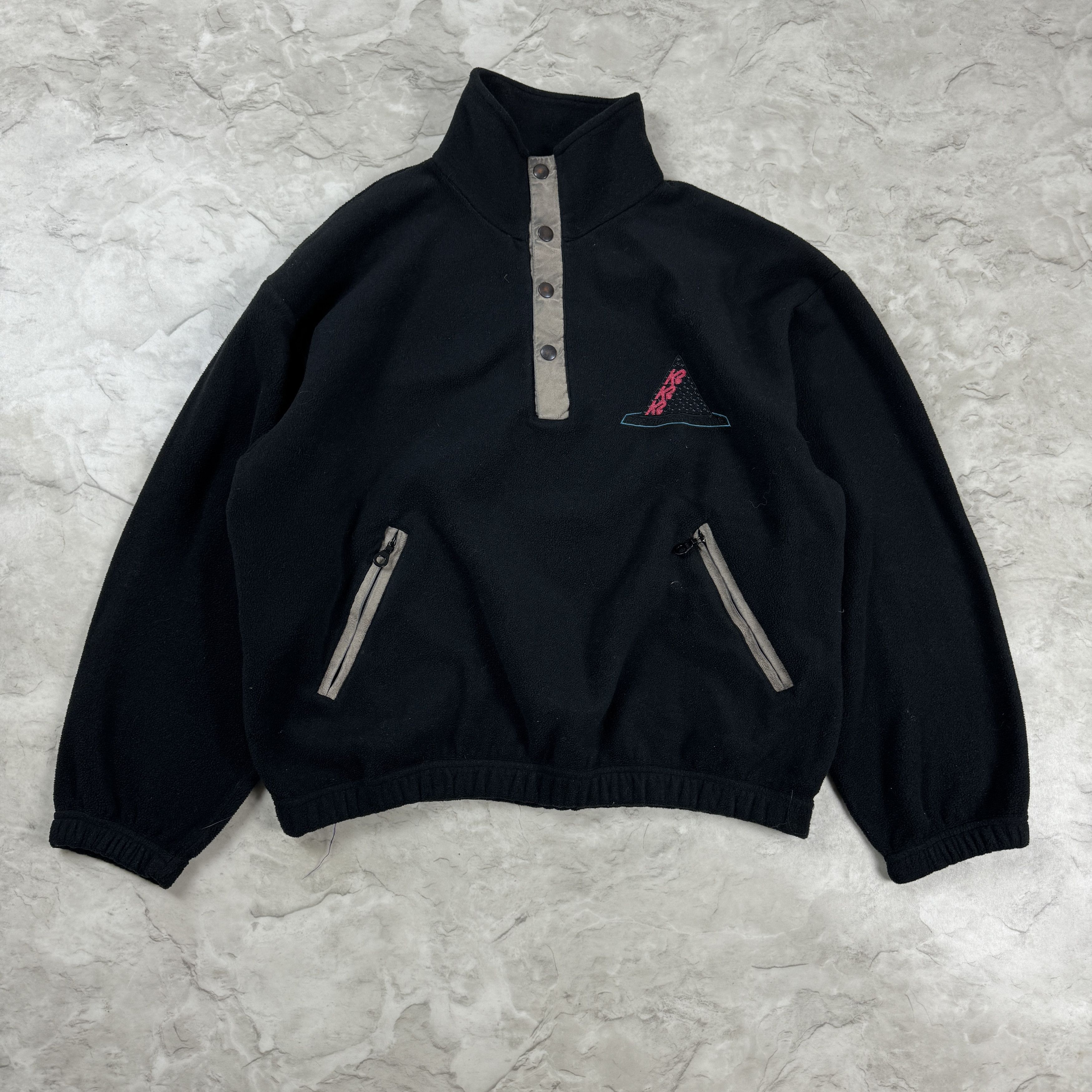 vintage boxy baggy mens fleece black