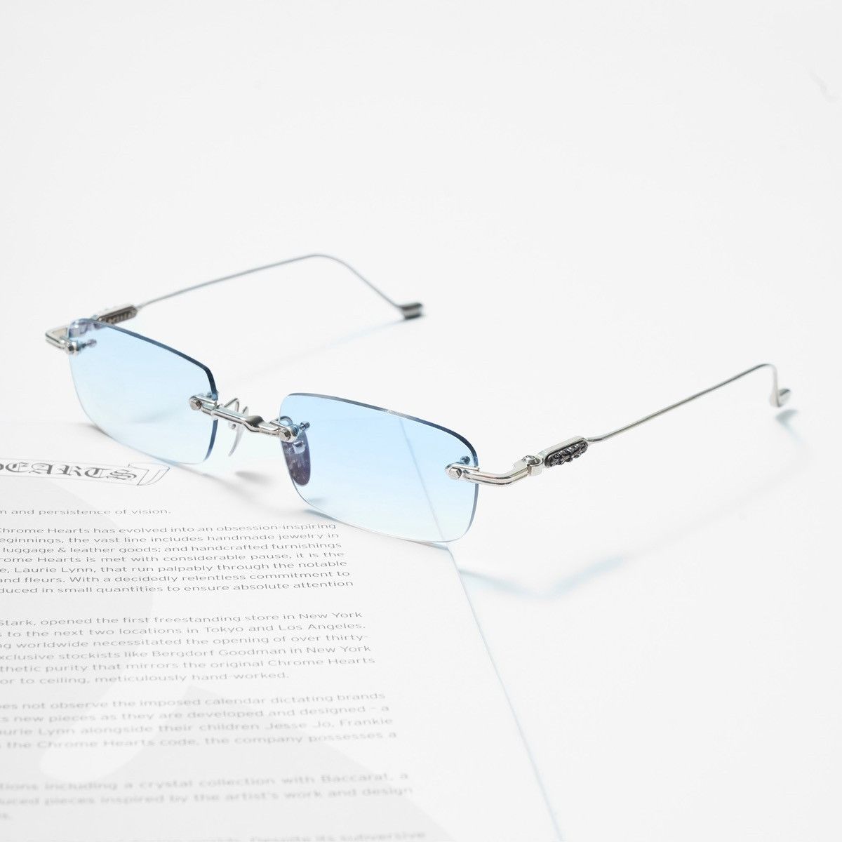 Chrome Hearts CHROME HEARTS SOFFFFFFFFERS I SHINY SILVER SUNGLASSES Size ONE SIZE - 1 Thumbnail