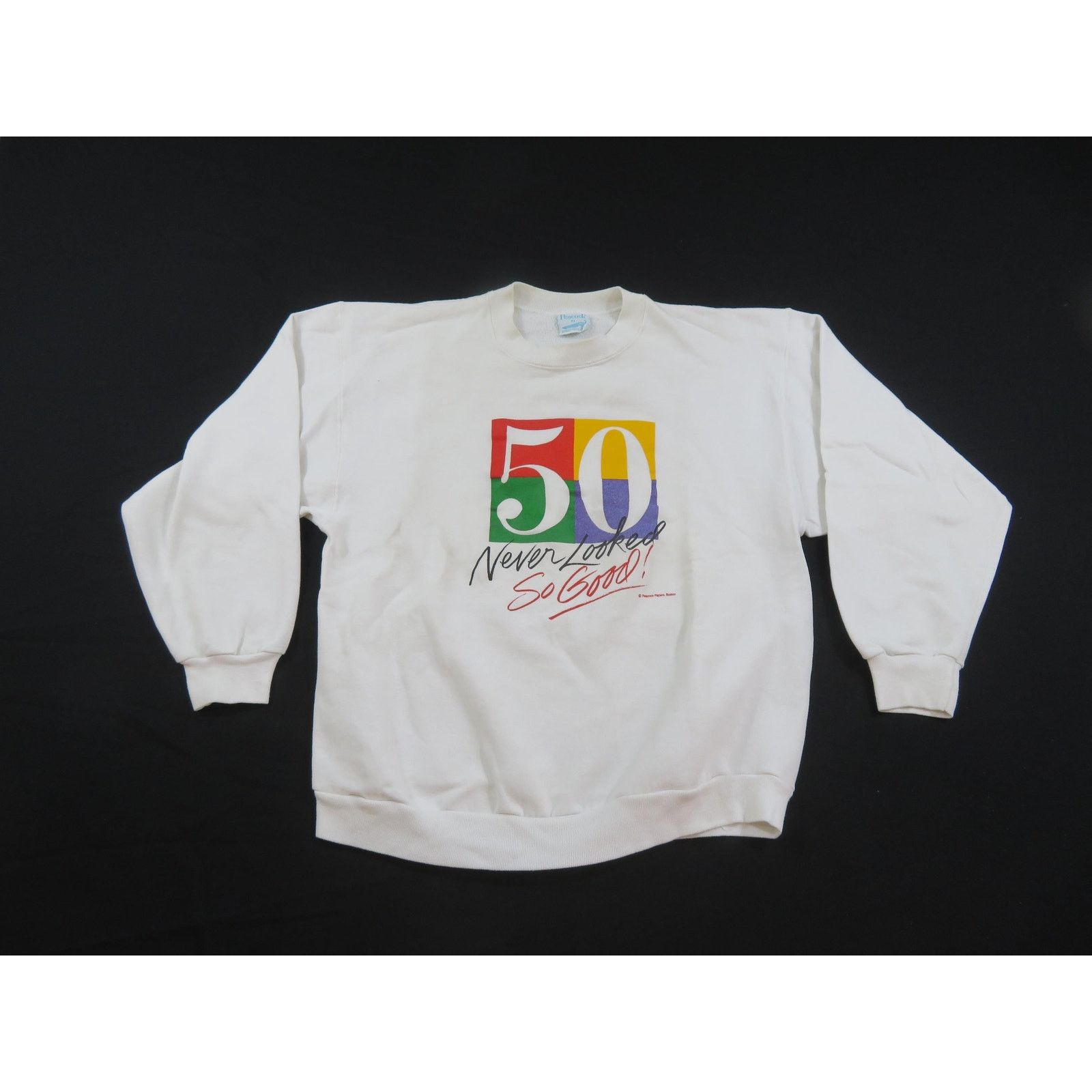 Other Funny Peacock Papers 50 Looks Good Sweatshirt Sz L 1990s Size US L / EU 52-54 / 3 - 1 Thumbnail