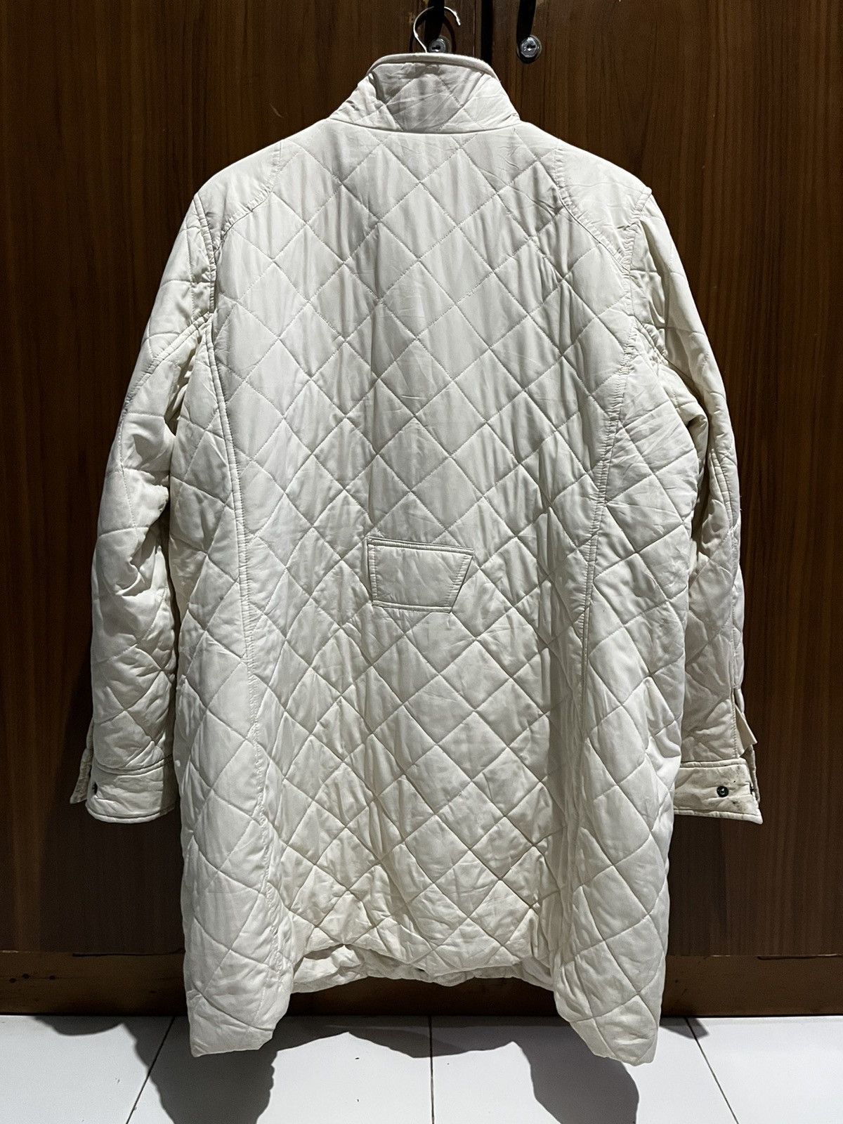 Ralph Lauren Women's Cream Quilted Lightweight Puffer Jacket size M/L Size M / US 6-8 / IT 42-44 - 2 Thumbnail