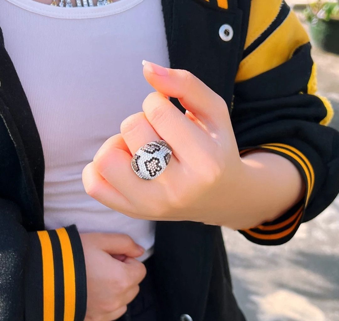Jewelry Leopard Print Shiny Ring Streetwear OOTD Piece Size ONE SIZE - 3 Thumbnail