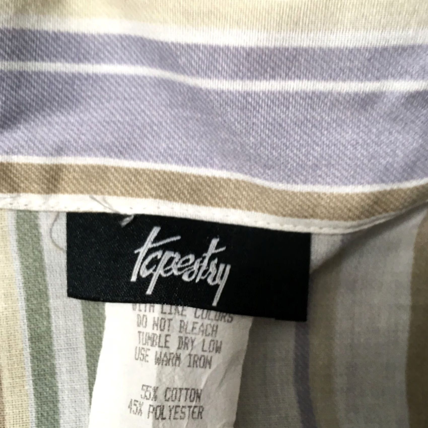 Vintage Tapestry Shirt Womens 3X Blue Floral Top Button Size Size XXL / US 16-18 / IT 52-54 - 5 Thumbnail