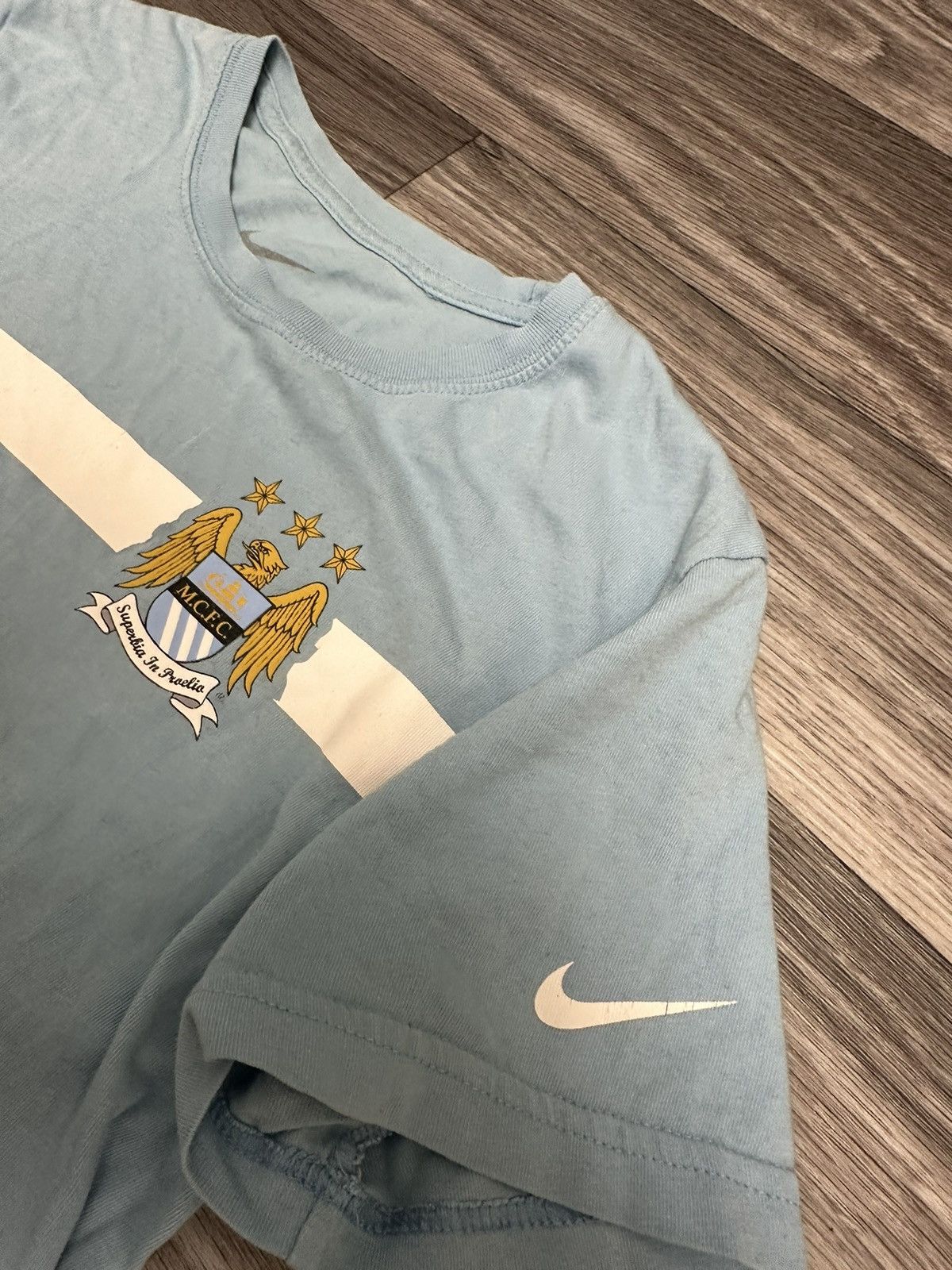 Nike Nike Vintage Manchester City 2000s T shirt big swoosh hype Size US S / EU 44-46 / 1 - 3 Thumbnail