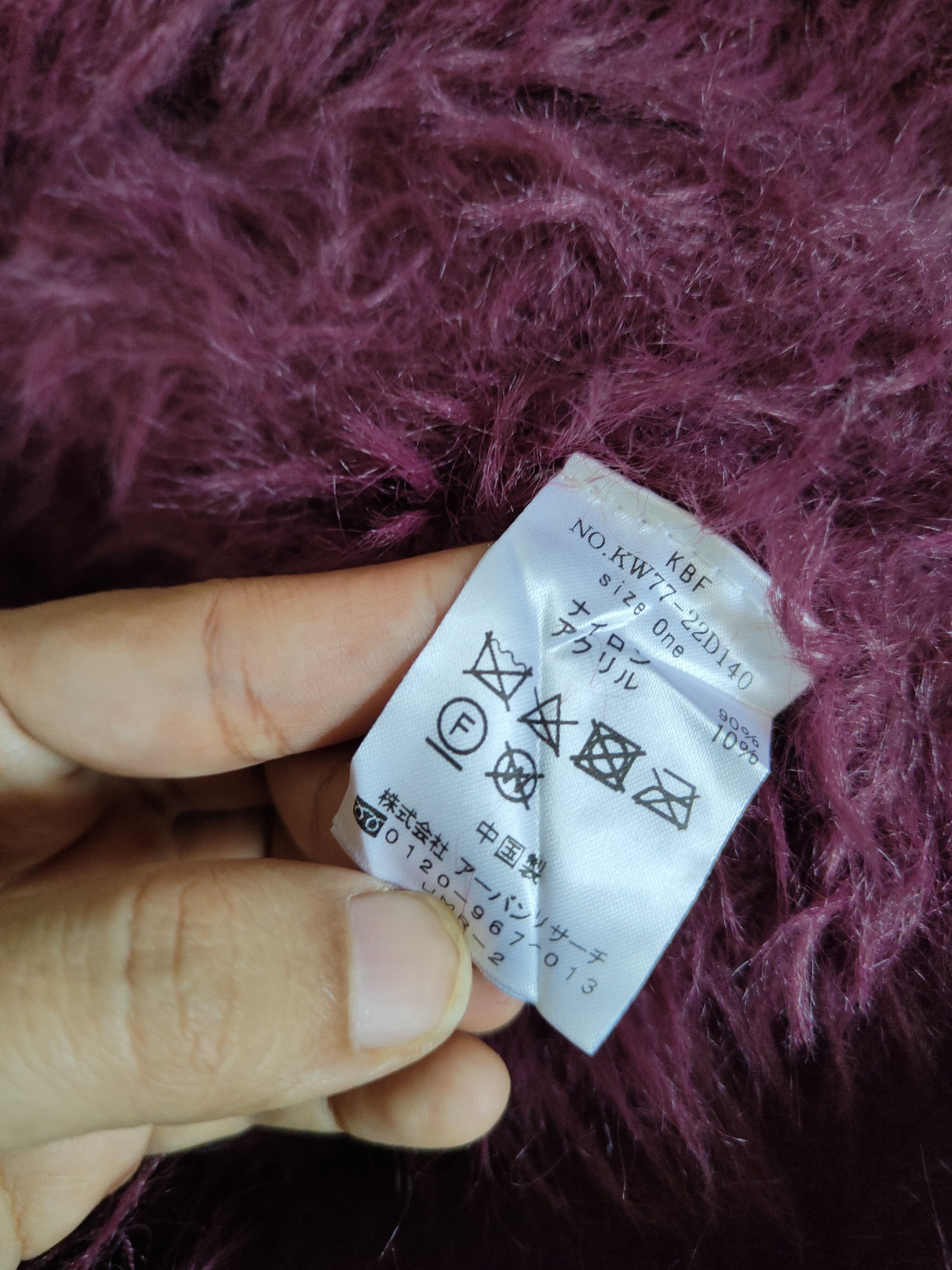 Japanese Brand × Vintage Artists Design 💥 KBF Dark Purple Fur Mohair Knitwear Size L / US 10 / IT 46 - 11 Thumbnail