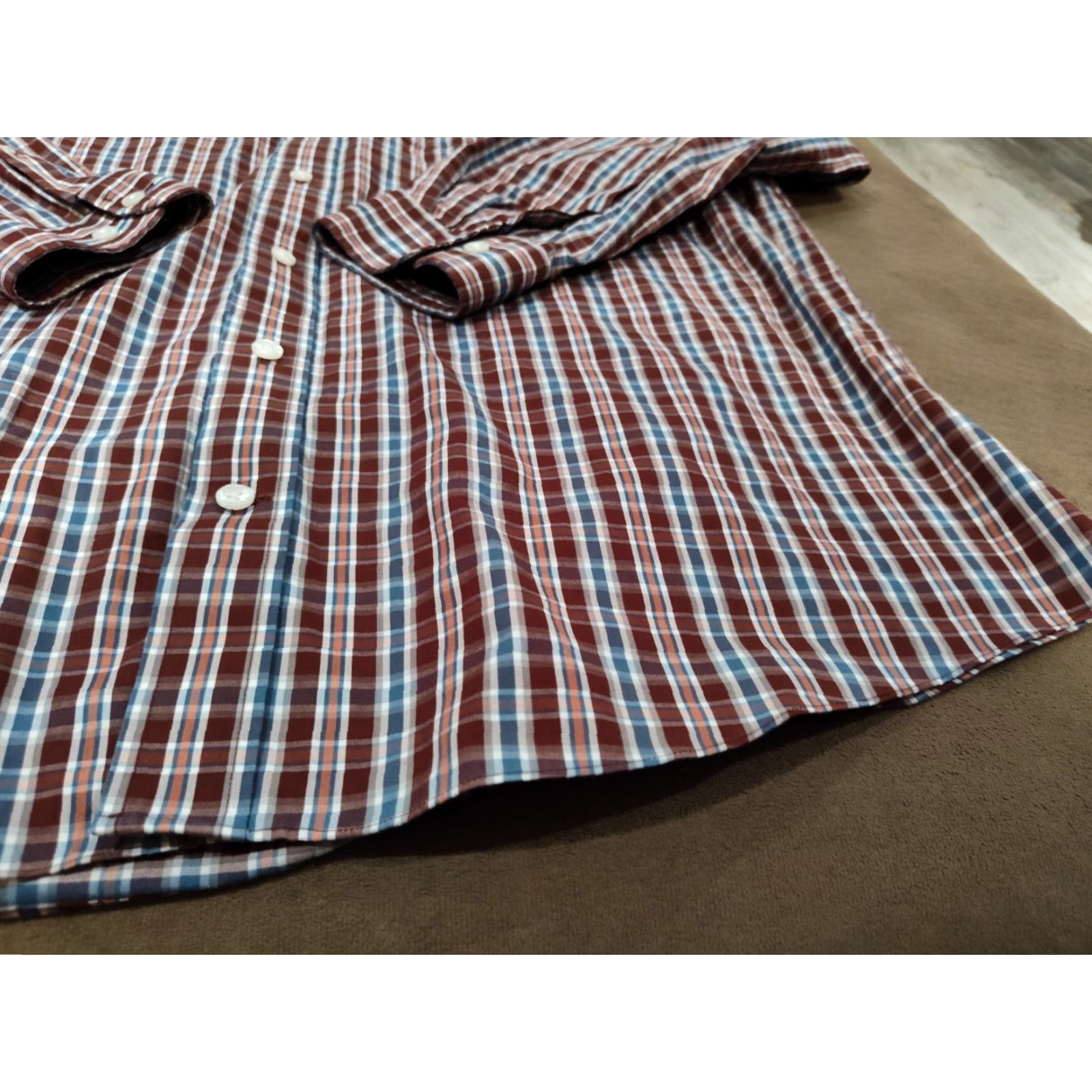 CO DULUTH TRADING CO Mens XL Tall Button-Down Shirt Plaid Red Blue Wrinkle Fighter Casual Workwear Multiple-Color Size US XL / EU 56 / 4 - 3 Thumbnail