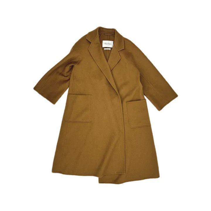 Max Mara Maxmara Stylish Solid Brown Casual Coat 0079 Size S / US 4 / IT 40 - 1 Thumbnail