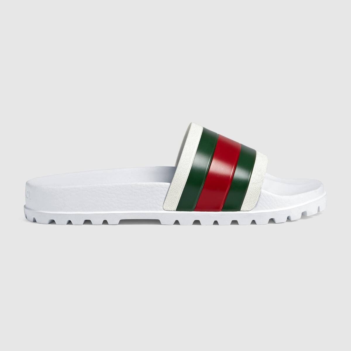 o1s1wg110425 Men's Slide Sandals With Web in White