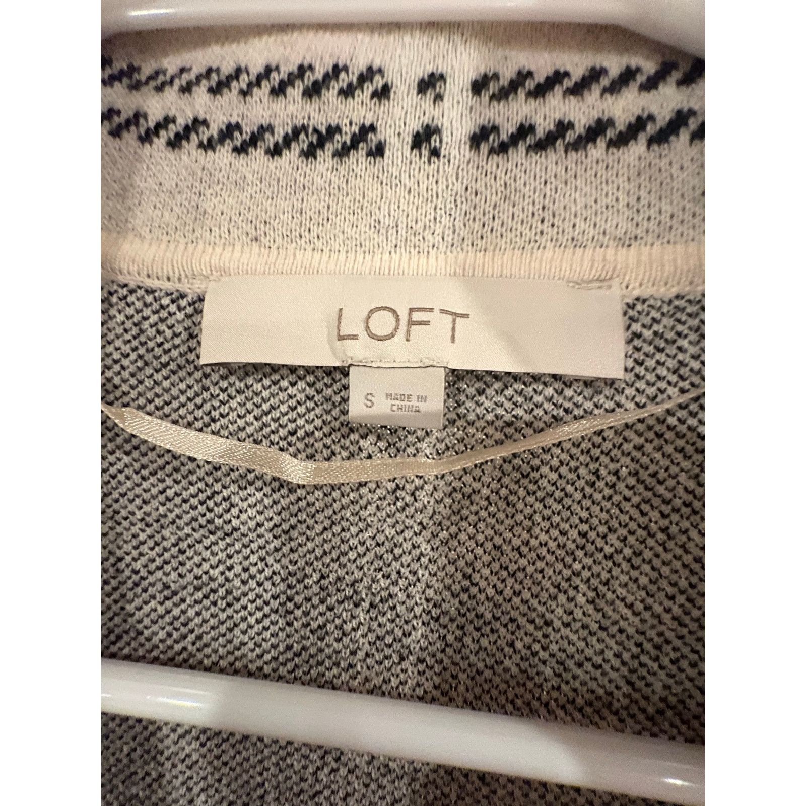 Loft LOFT Women’s Open Front Plaid Cardigan Size Small Cream Size S / US 4 / IT 40 - 3 Thumbnail