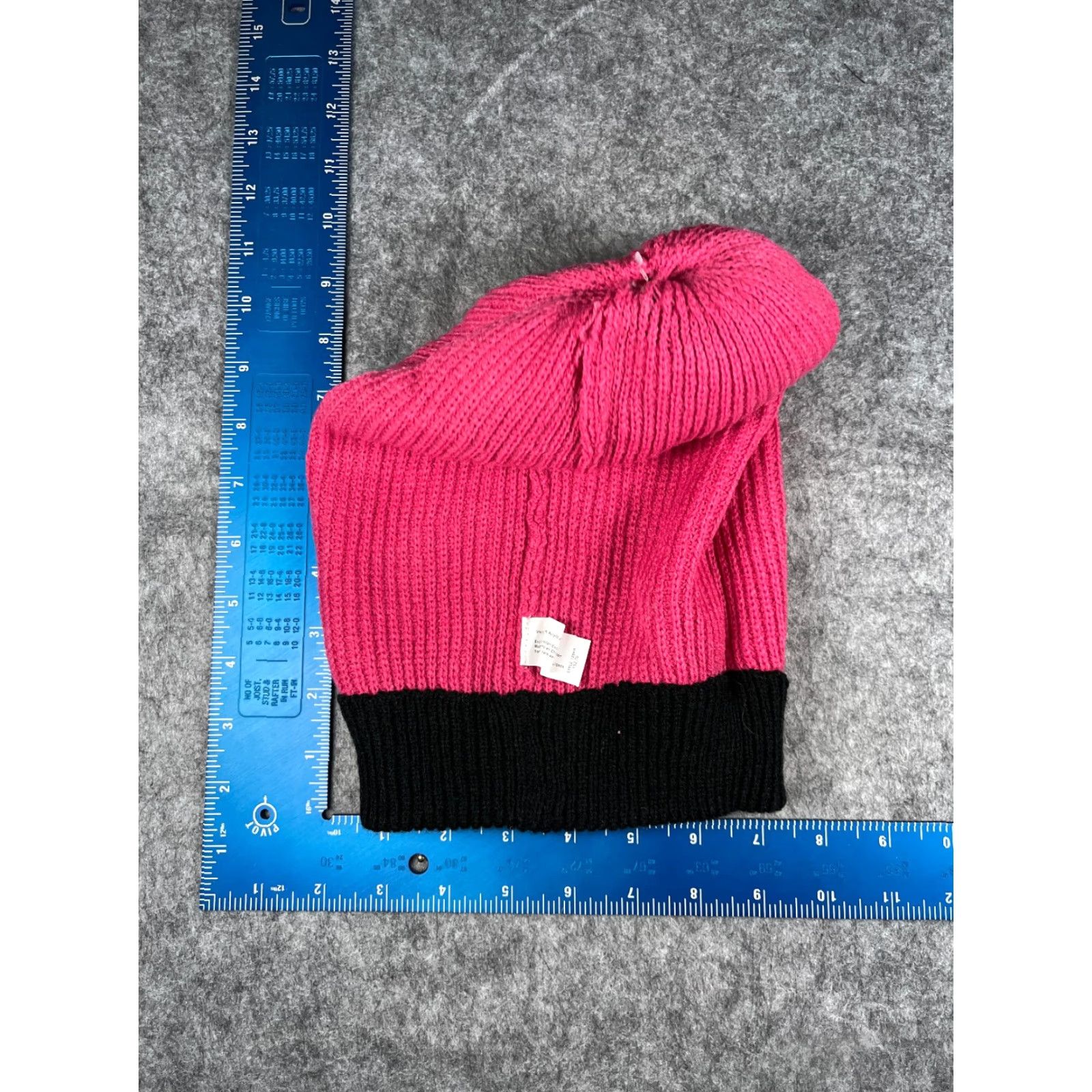 Pinko Beanie Toque Women One Size Pink Black Knit 100% Acrylic Ski Pom Outdoor Size ONE SIZE - 6 Thumbnail