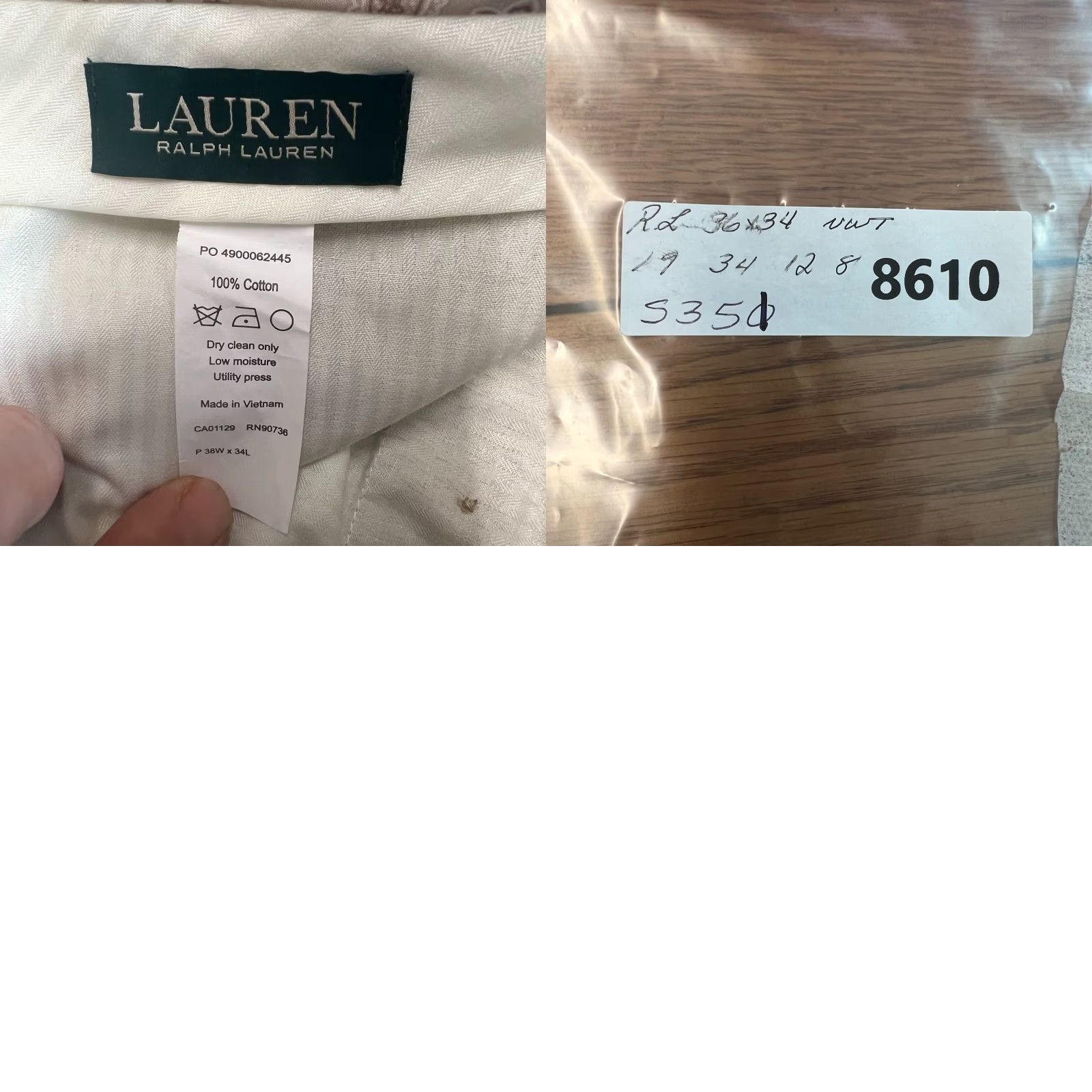 Ralph Lauren Lauren Ralph Lauren Dress Pants Mens Regular Fit Straight Leg Tan 36X34 Size US 36 / EU 52 - 8 Thumbnail