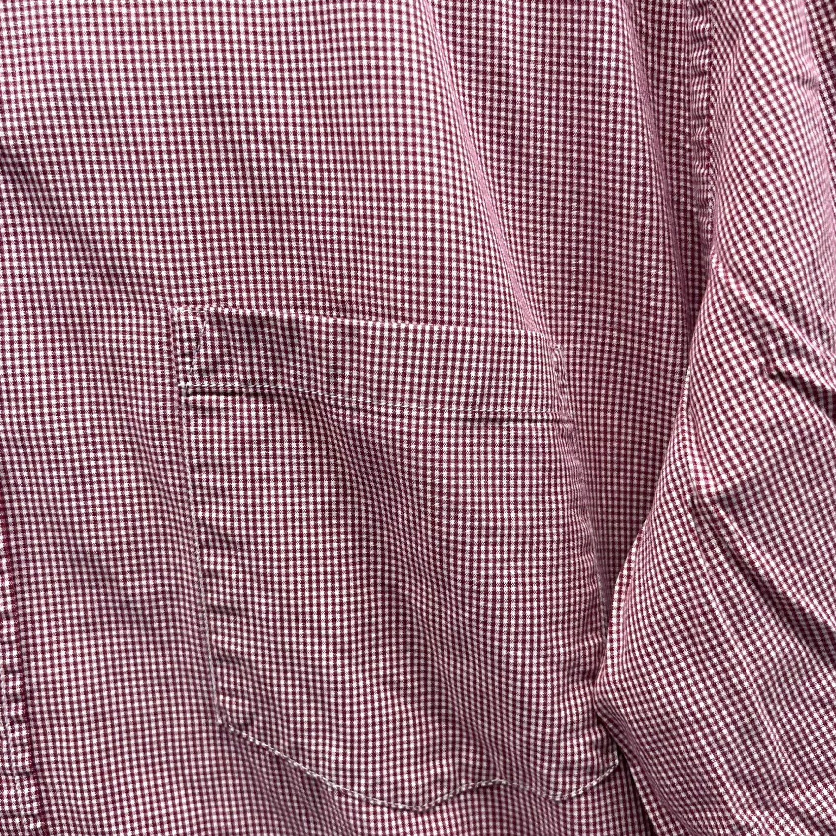 J.Crew J. CREW Shirt Men Large Red Button-Down Gingham Pocket Casual Preppy Button-Up Regular Fit Shirt Size US L / EU 52-54 / 3 - 4 Thumbnail